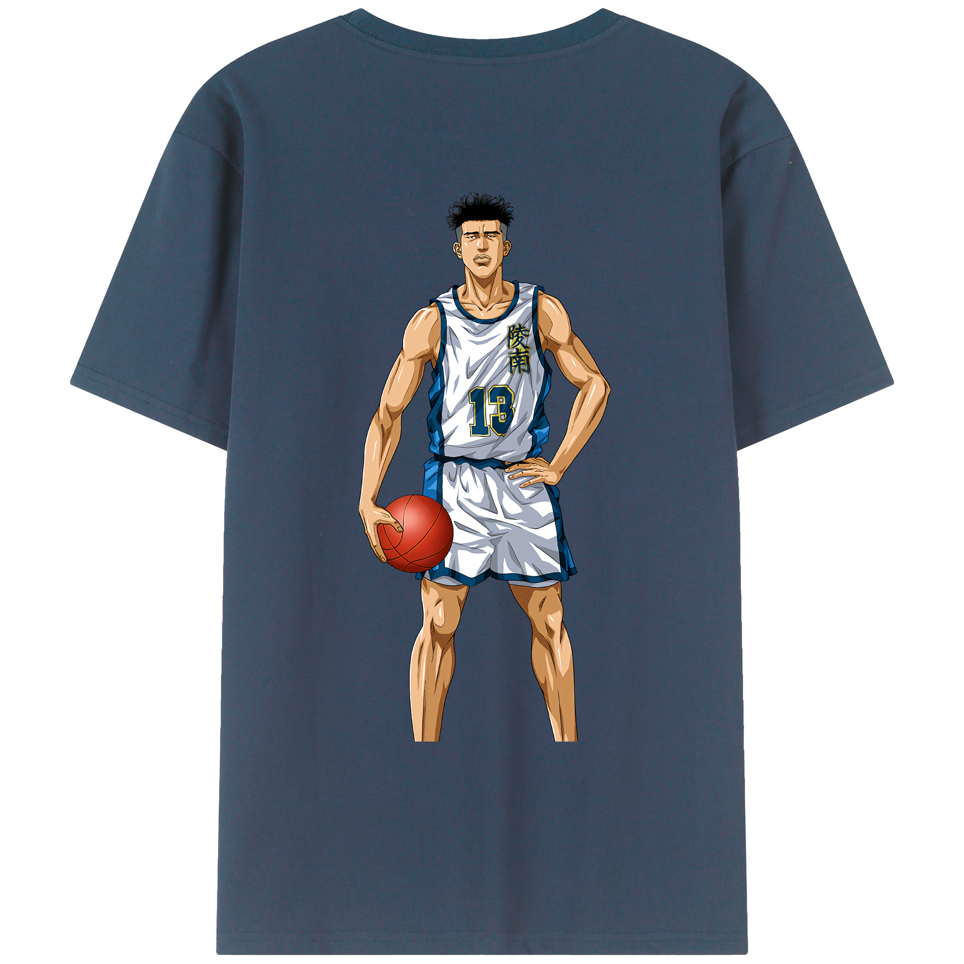 （画像用） SLAM DUNK／スラムダンク 綿100％ メンズ半袖Tシャツ（バックプリント） 通気性