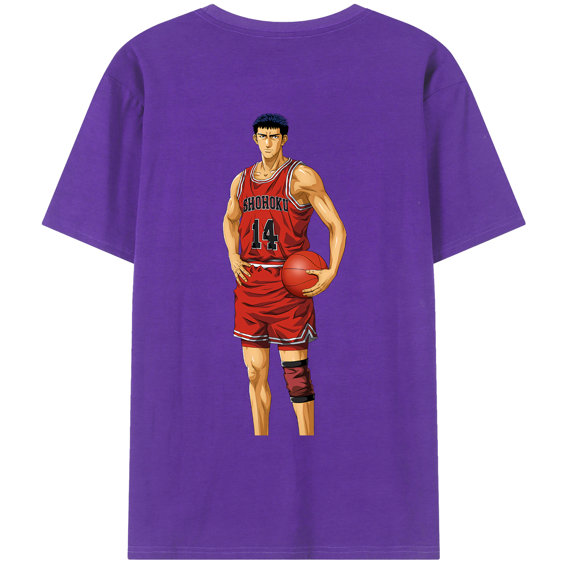 （画像用） SLAM DUNK／スラムダンク 綿100％ メンズ半袖Tシャツ（バックプリント） 通気性