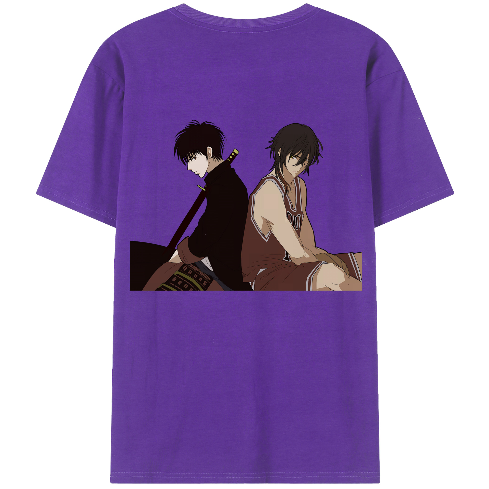 （画像用） SLAM DUNK／スラムダンク 綿100％ メンズ半袖Tシャツ（バックプリント） 通気性