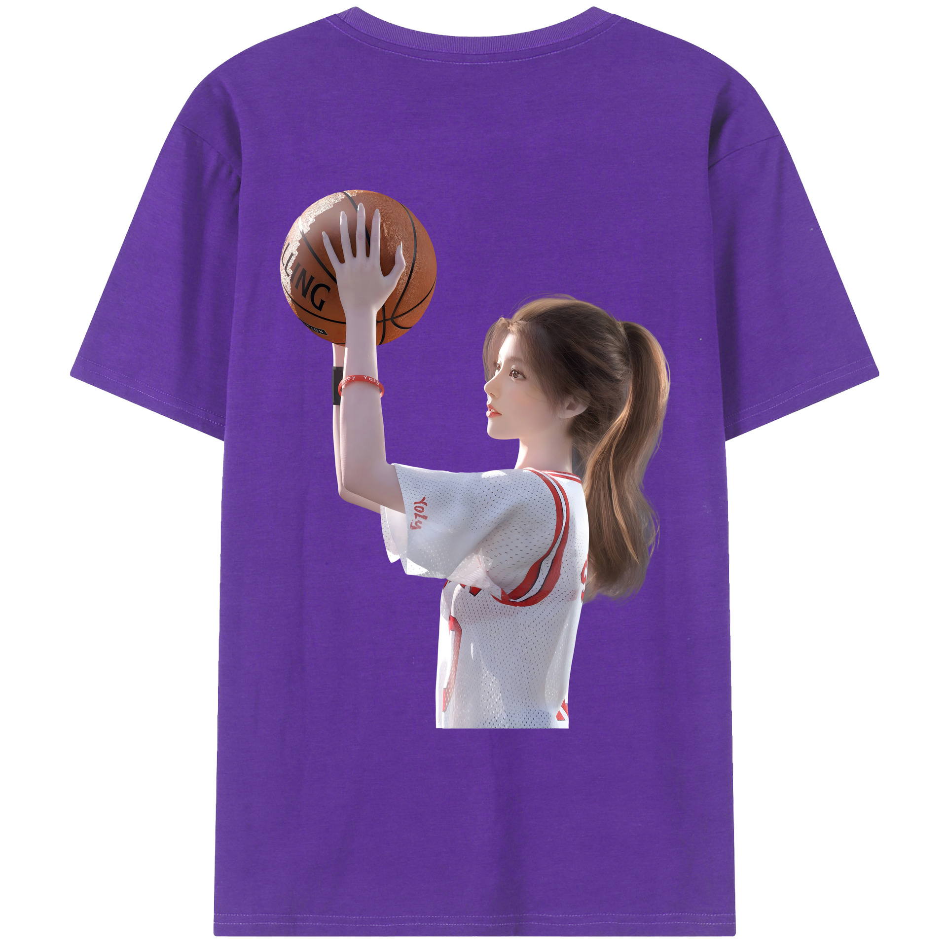 （画像用） SLAM DUNK／スラムダンク 綿100％ メンズ半袖Tシャツ（バックプリント） 通気性
