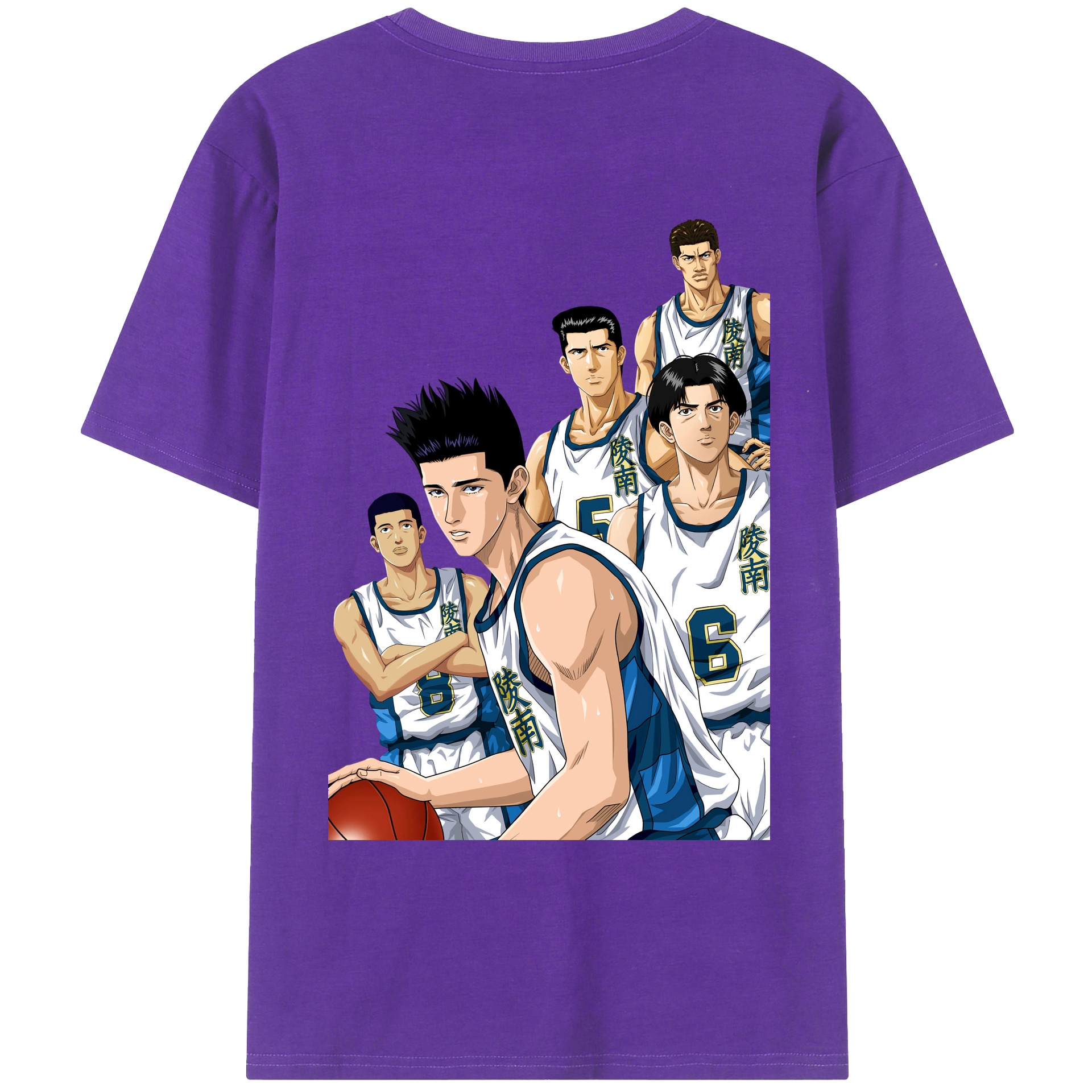 （画像用） SLAM DUNK／スラムダンク 綿100％ メンズ半袖Tシャツ（バックプリント） 通気性