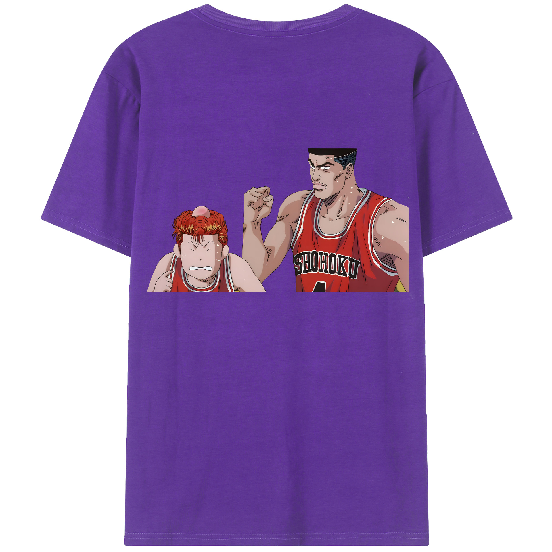 （画像用） SLAM DUNK／スラムダンク 綿100％ メンズ半袖Tシャツ（バックプリント） 通気性