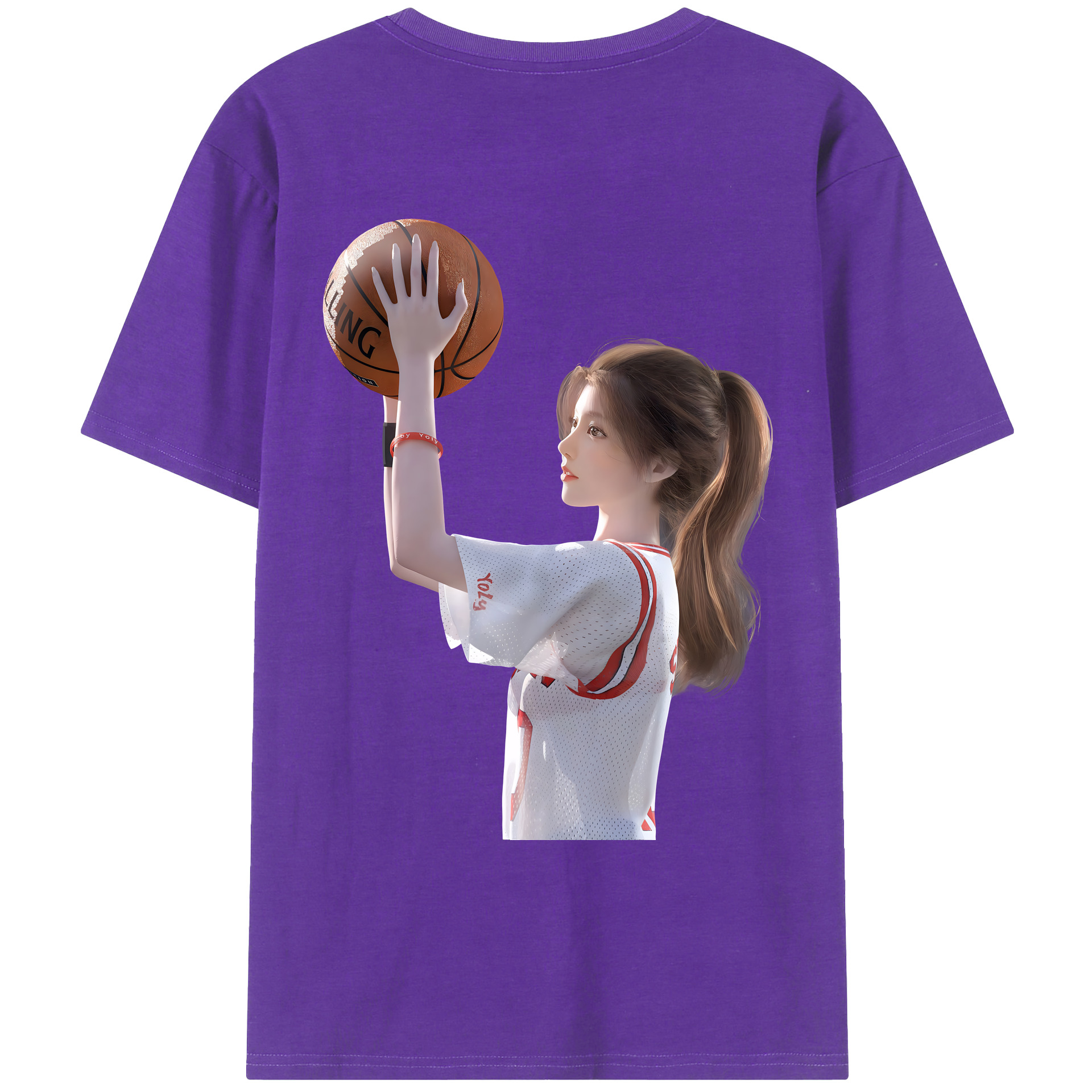 （画像用） SLAM DUNK／スラムダンク 綿100％ メンズ半袖Tシャツ（バックプリント） 通気性