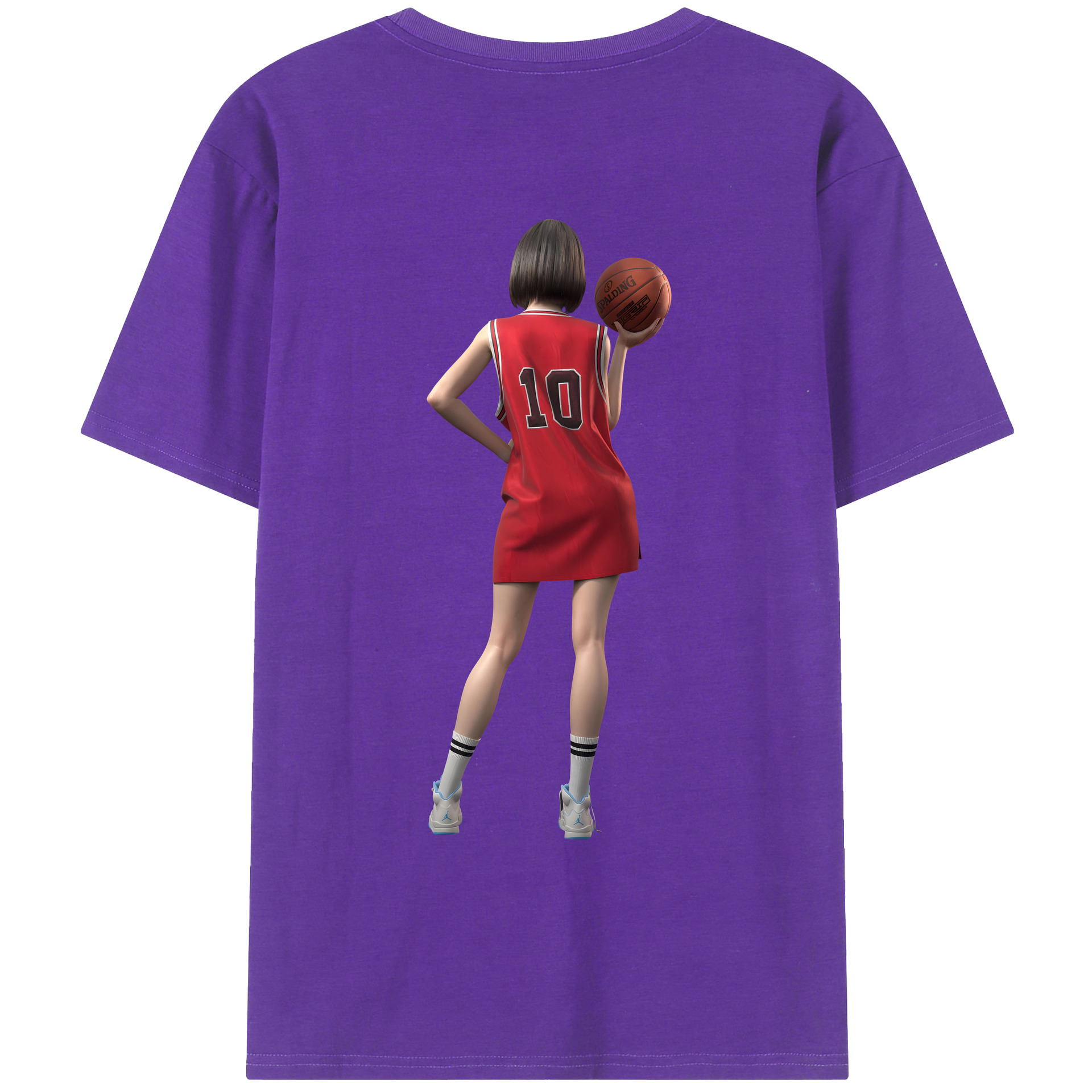 （画像用） SLAM DUNK／スラムダンク 綿100％ メンズ半袖Tシャツ（バックプリント） 通気性