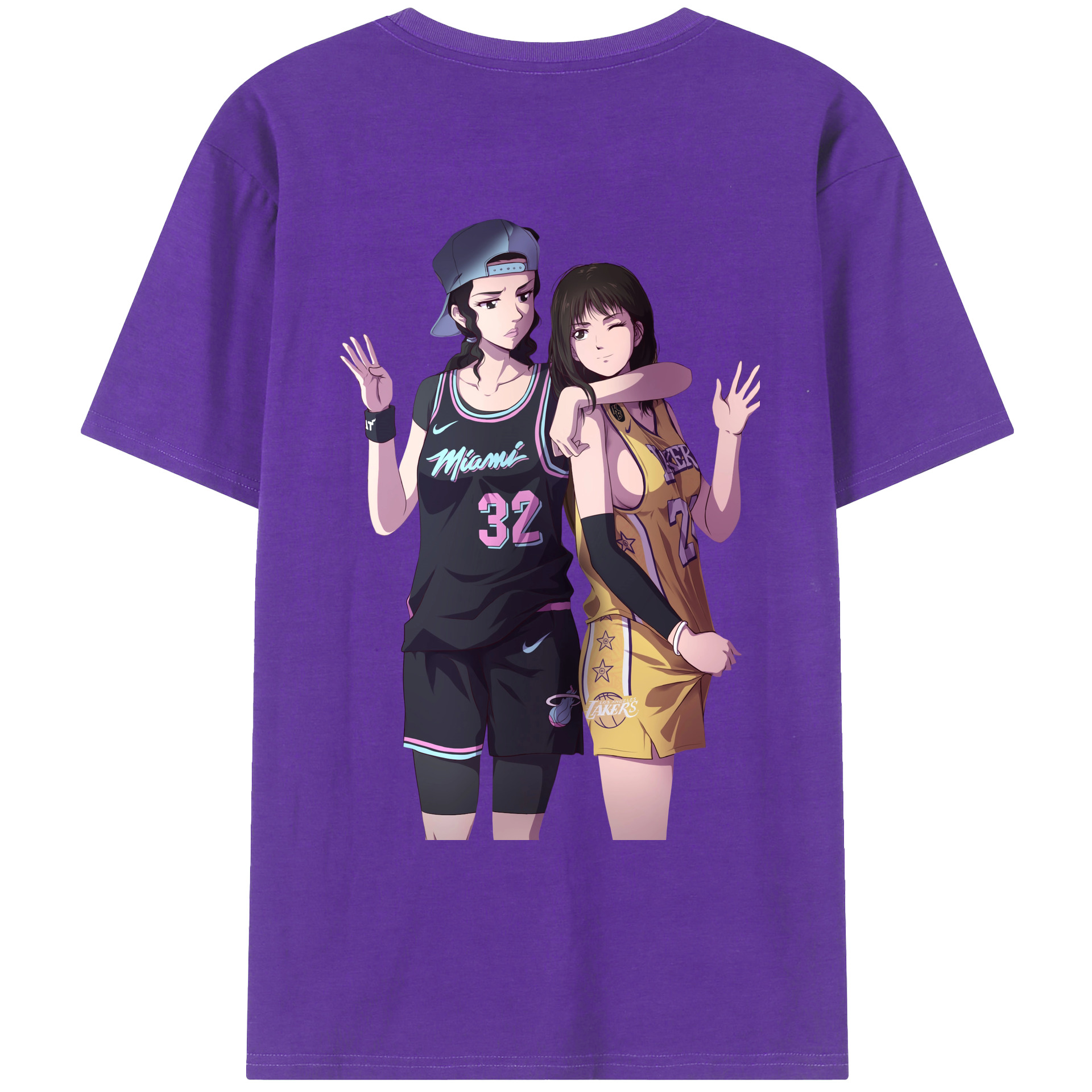（画像用） SLAM DUNK／スラムダンク 綿100％ メンズ半袖Tシャツ（バックプリント） 通気性