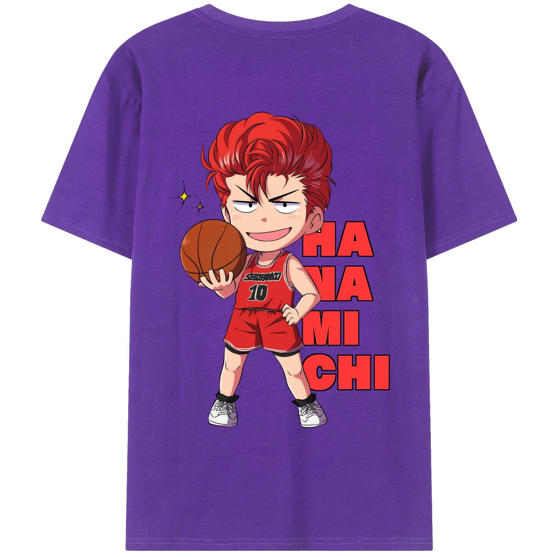 （画像用） SLAM DUNK／スラムダンク 綿100％ メンズ半袖Tシャツ（バックプリント） 通気性