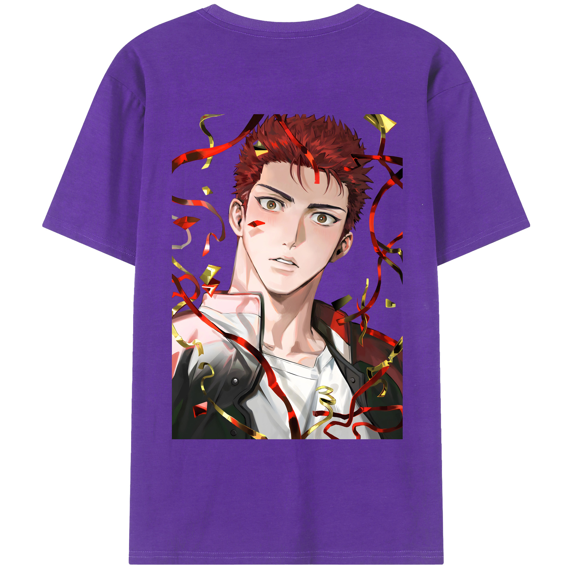 （画像用） SLAM DUNK／スラムダンク 綿100％ メンズ半袖Tシャツ（バックプリント） 通気性