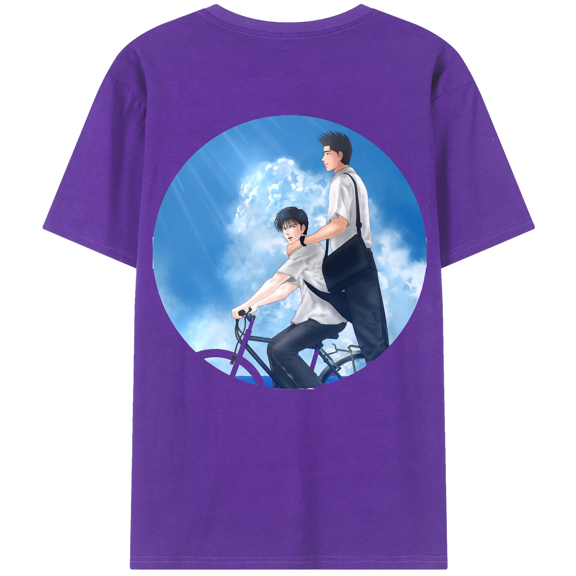 （画像用） SLAM DUNK／スラムダンク 綿100％ メンズ半袖Tシャツ（バックプリント） 通気性