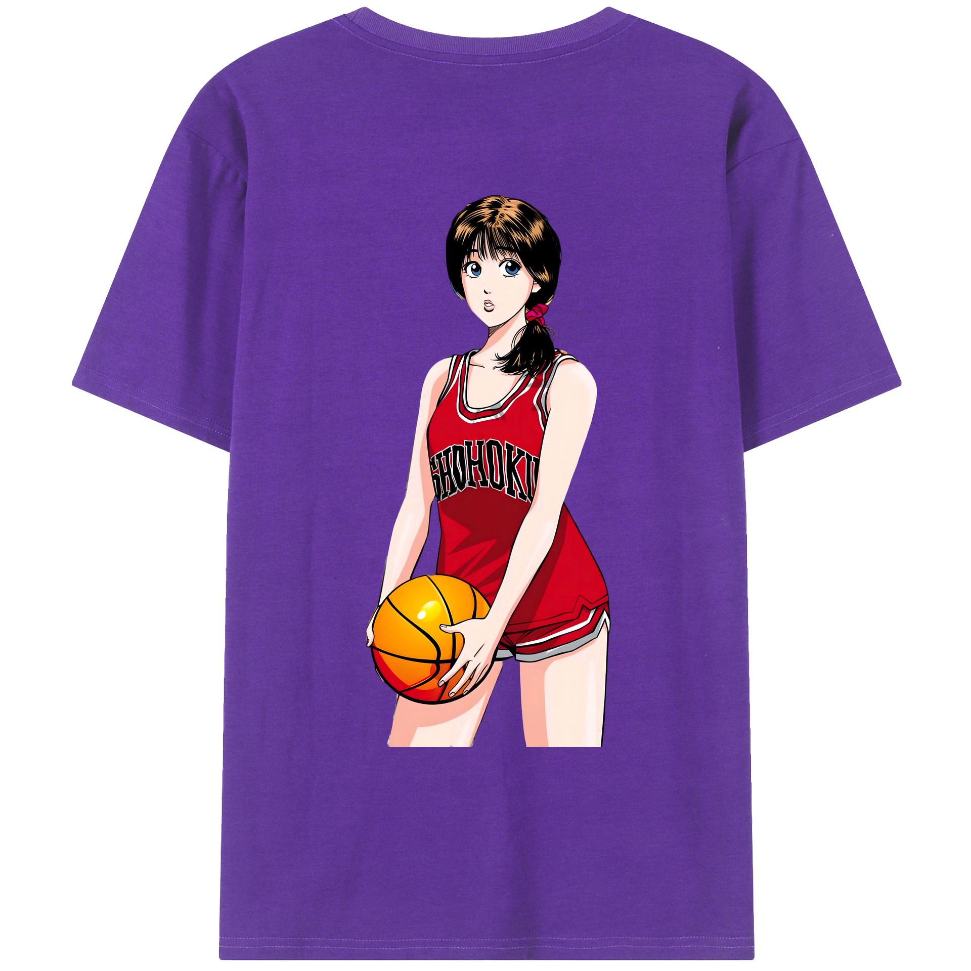 （画像用） SLAM DUNK／スラムダンク 綿100％ メンズ半袖Tシャツ（バックプリント） 通気性