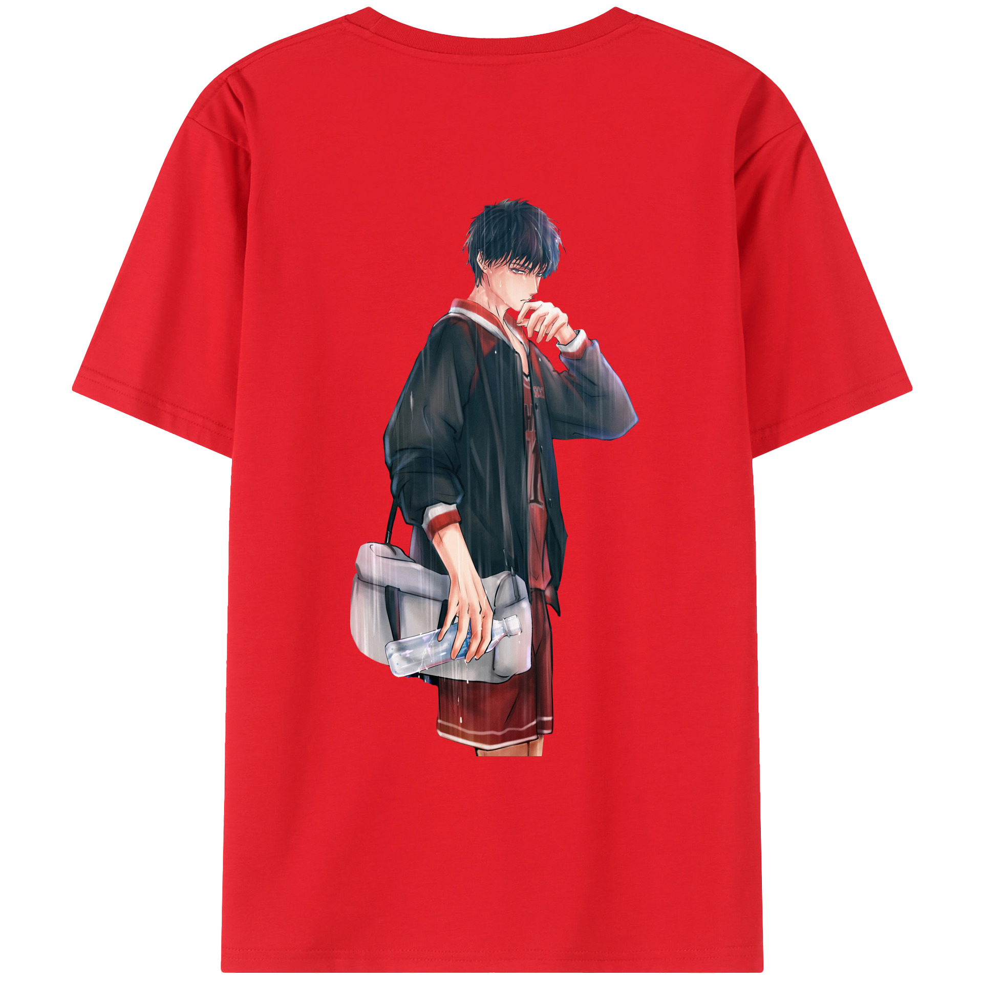 （画像用） SLAM DUNK／スラムダンク 綿100％ メンズ半袖Tシャツ（バックプリント） 通気性