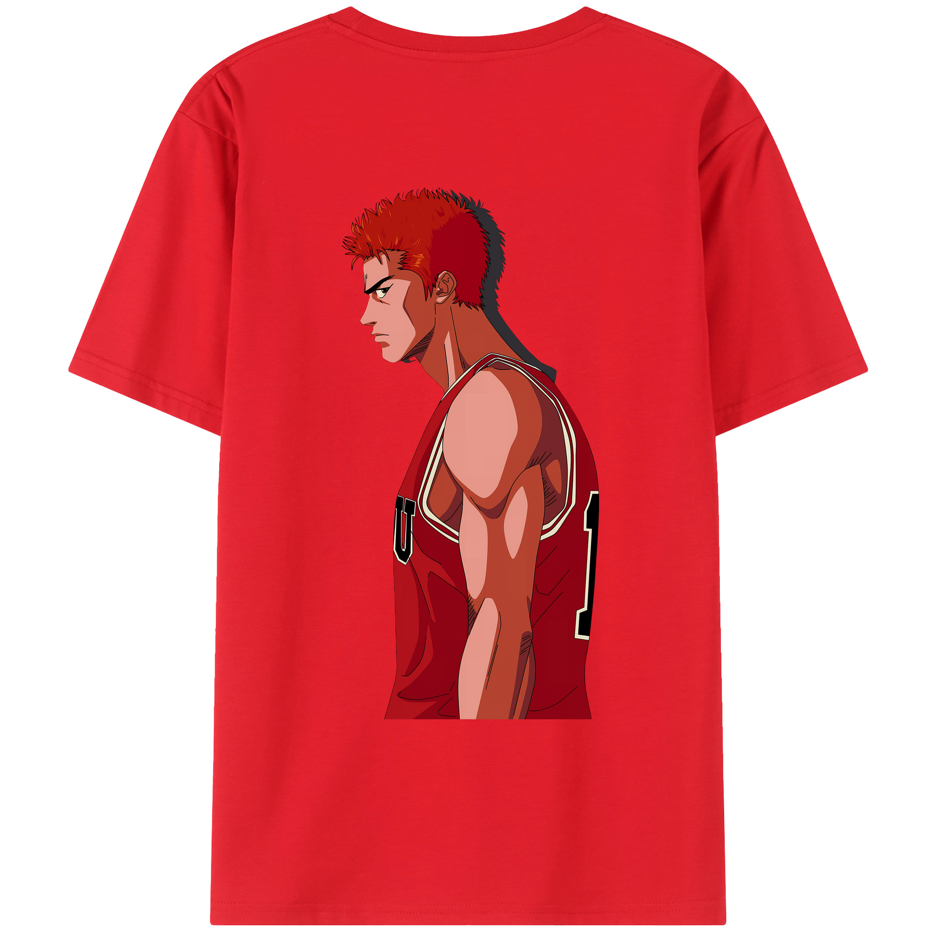 （画像用） SLAM DUNK／スラムダンク 綿100％ メンズ半袖Tシャツ（バックプリント） 通気性