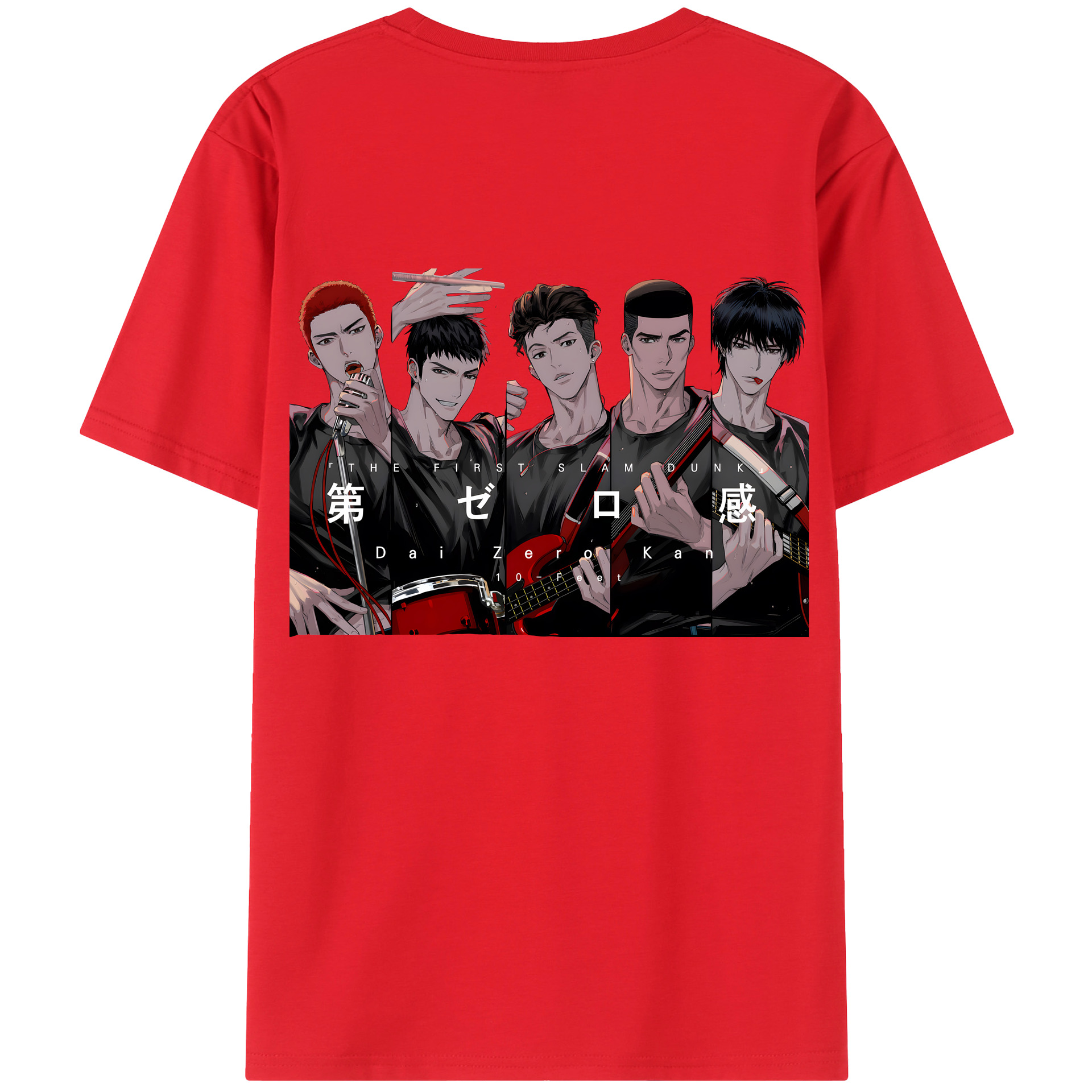 （画像用） SLAM DUNK／スラムダンク 綿100％ メンズ半袖Tシャツ（バックプリント） 通気性