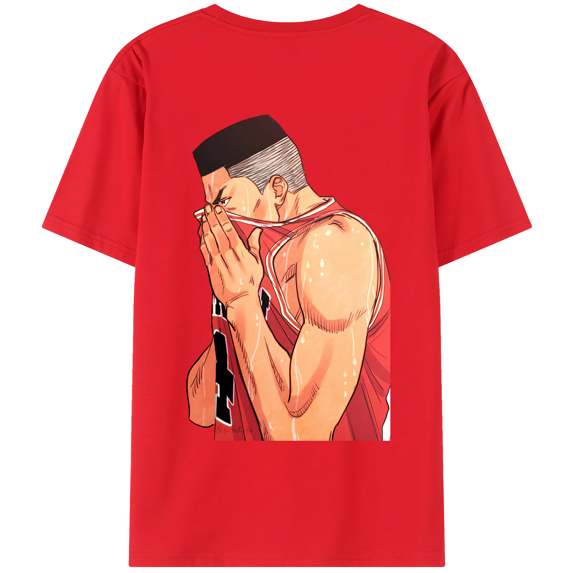 （画像用） SLAM DUNK／スラムダンク 綿100％ メンズ半袖Tシャツ（バックプリント） 通気性