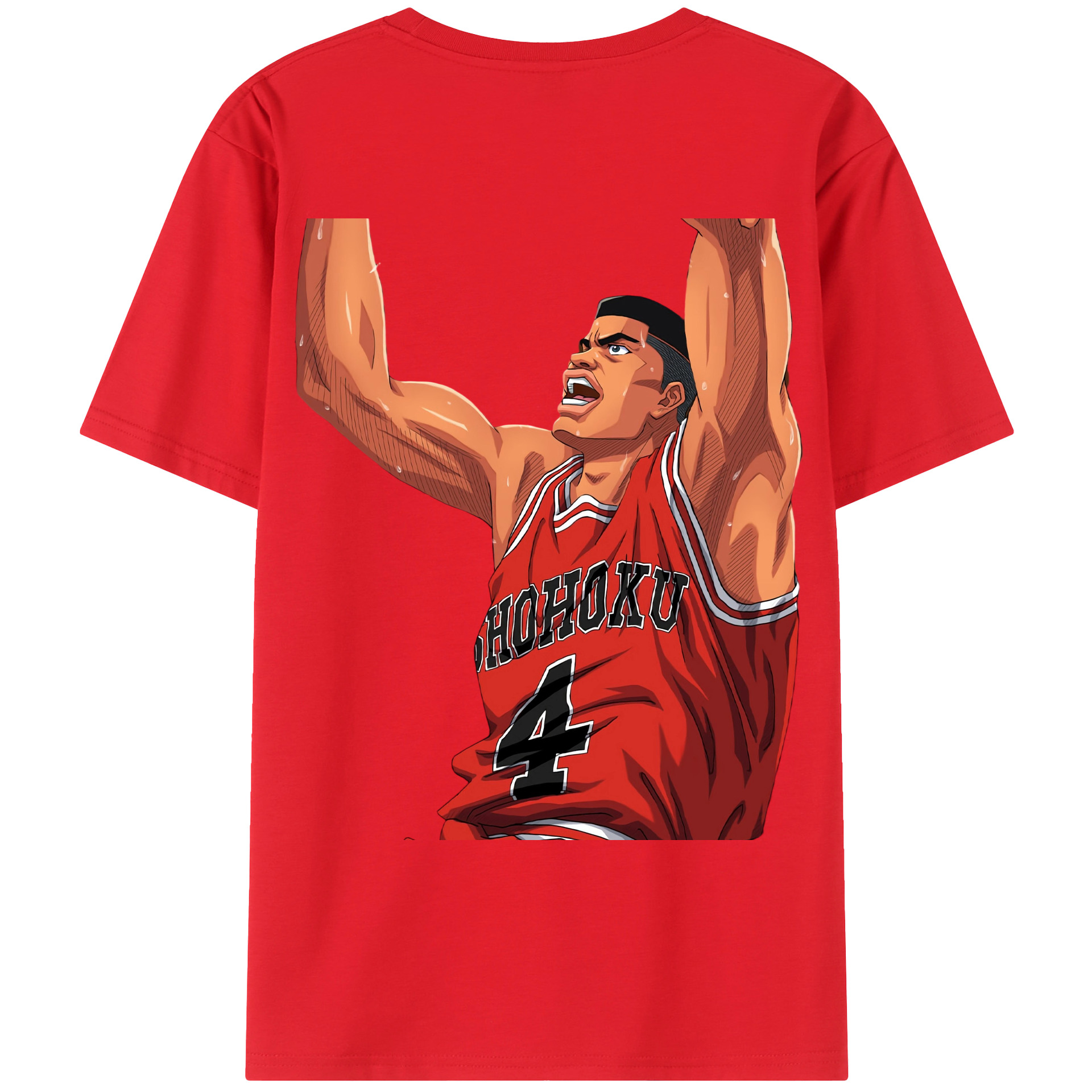 （画像用） SLAM DUNK／スラムダンク 綿100％ メンズ半袖Tシャツ（バックプリント） 通気性
