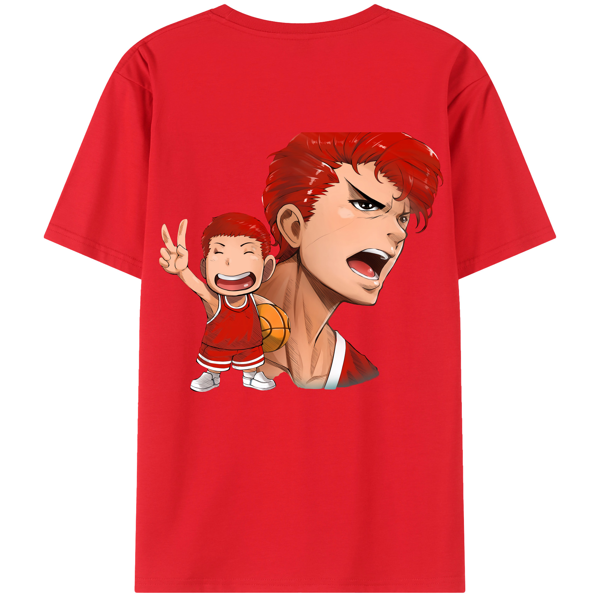 （画像用） SLAM DUNK／スラムダンク 綿100％ メンズ半袖Tシャツ（バックプリント） 通気性