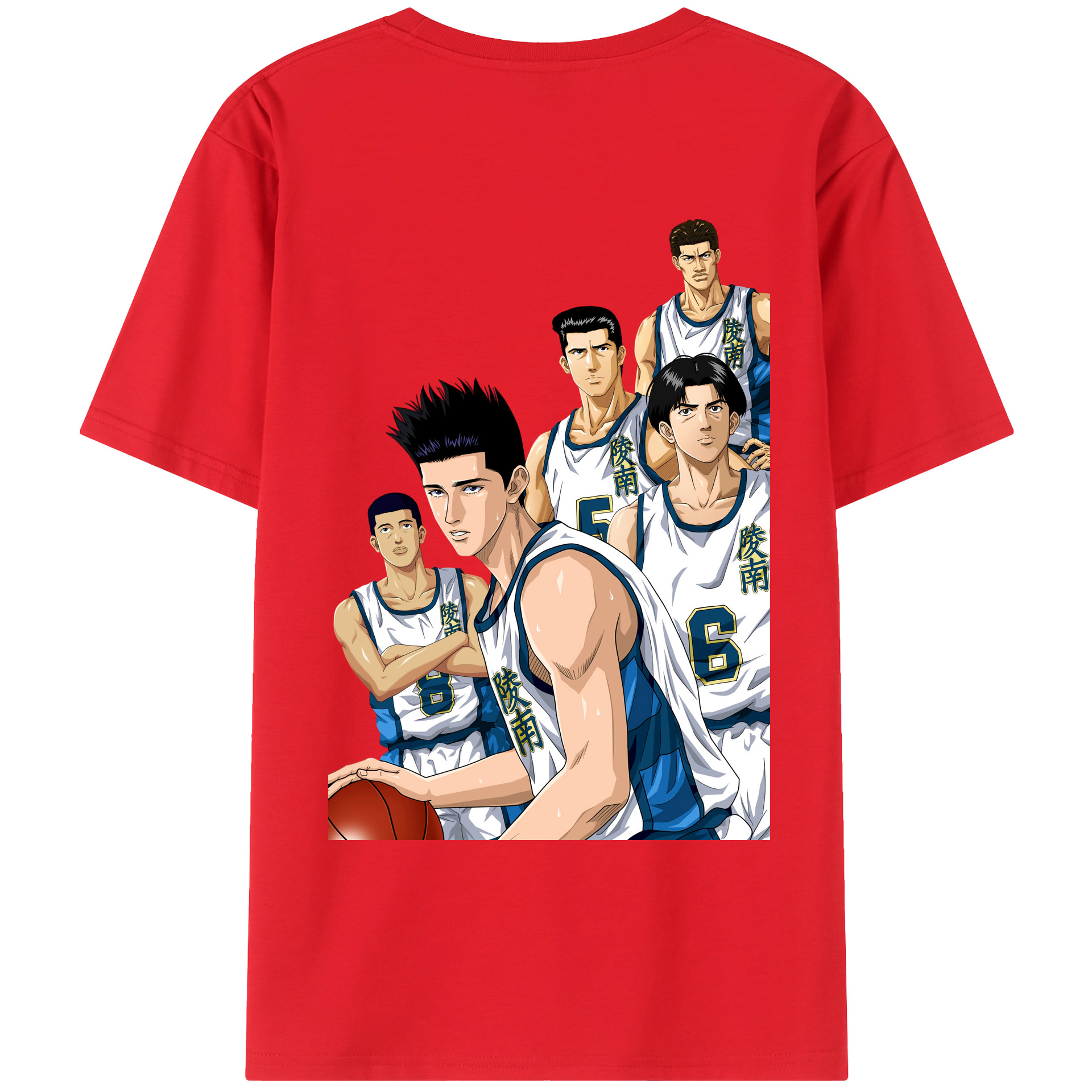 （画像用） SLAM DUNK／スラムダンク 綿100％ メンズ半袖Tシャツ（バックプリント） 通気性