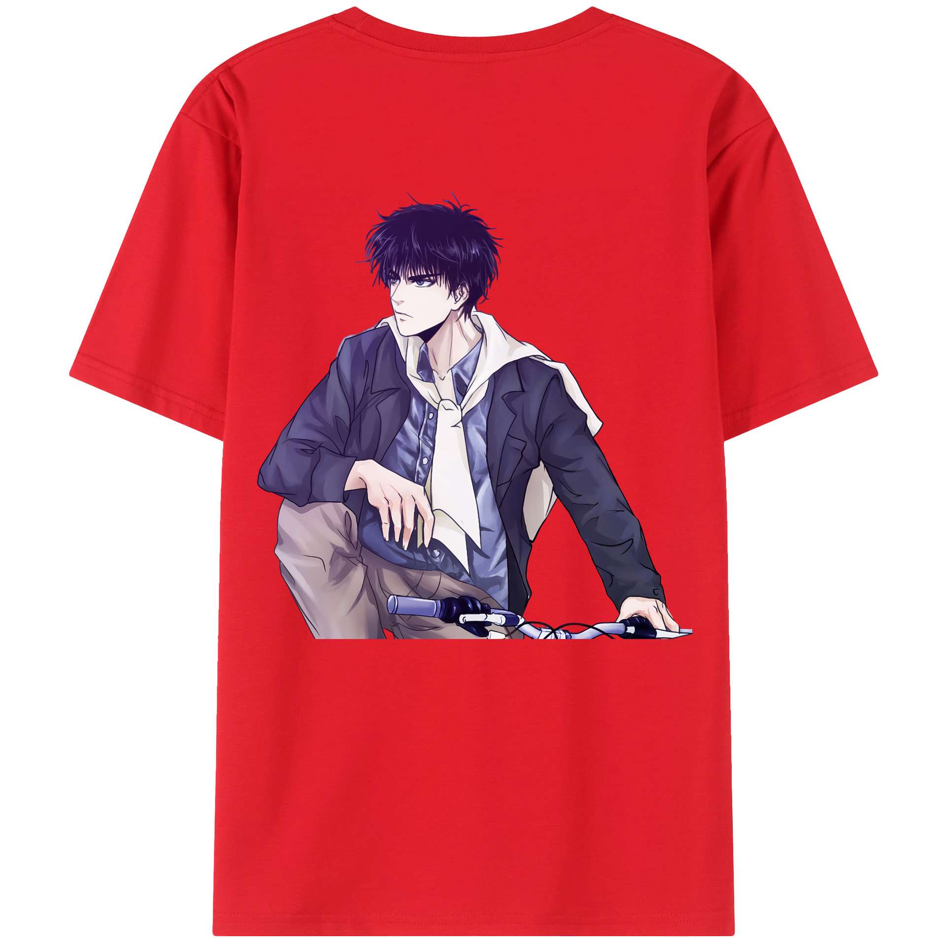 （画像用） SLAM DUNK／スラムダンク 綿100％ メンズ半袖Tシャツ（バックプリント） 通気性