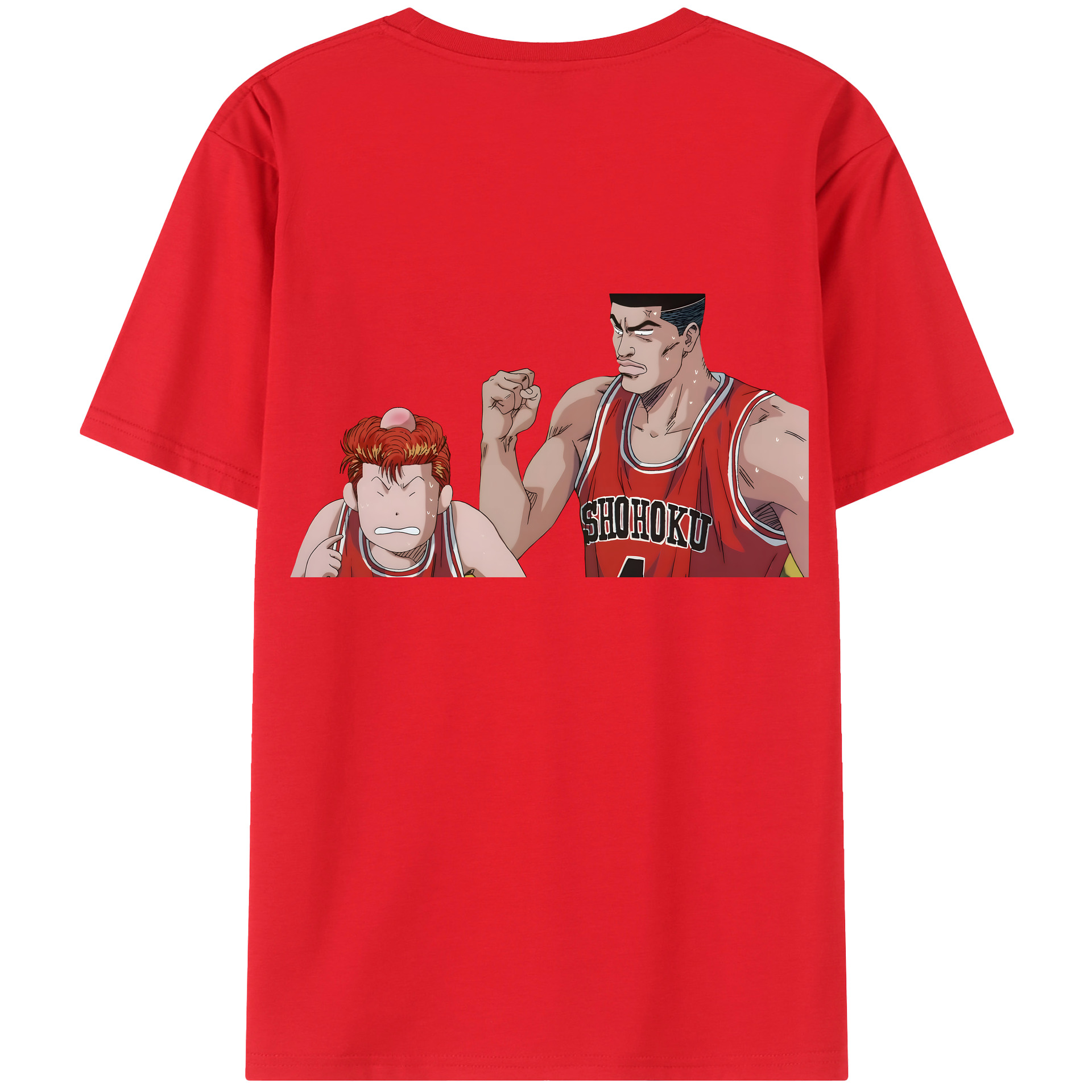 （画像用） SLAM DUNK／スラムダンク 綿100％ メンズ半袖Tシャツ（バックプリント） 通気性