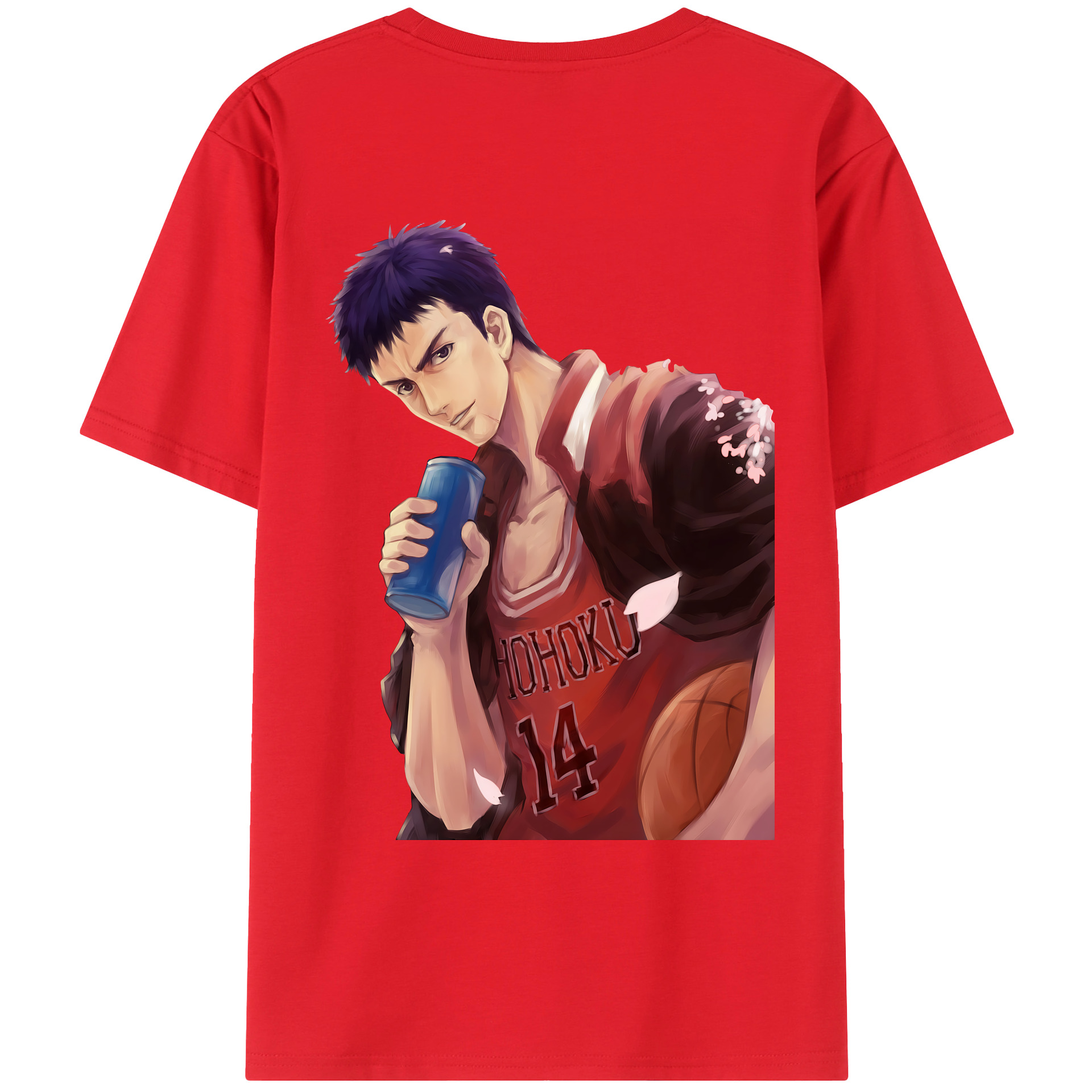 （画像用） SLAM DUNK／スラムダンク 綿100％ メンズ半袖Tシャツ（バックプリント） 通気性