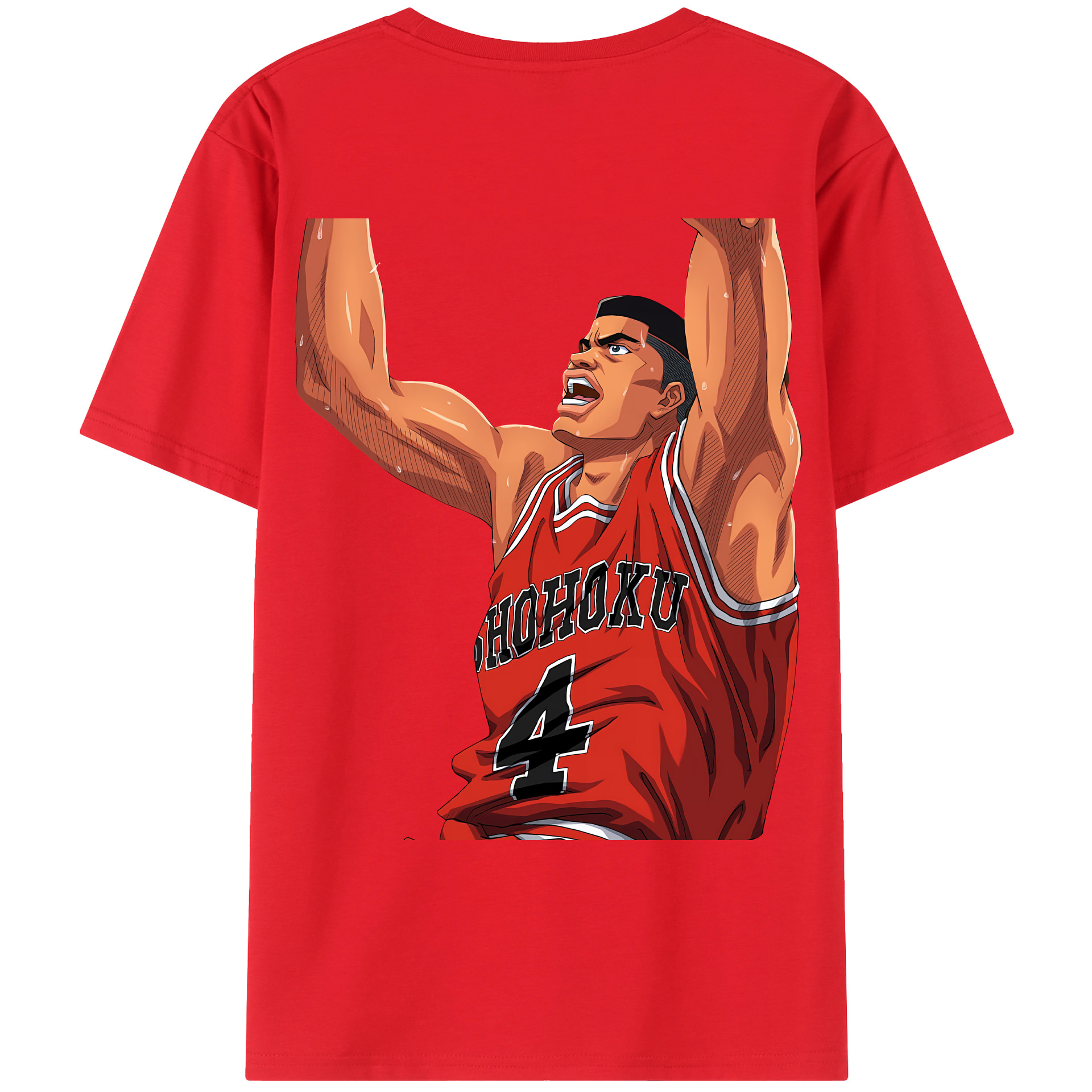 （画像用） SLAM DUNK／スラムダンク 綿100％ メンズ半袖Tシャツ（バックプリント） 通気性