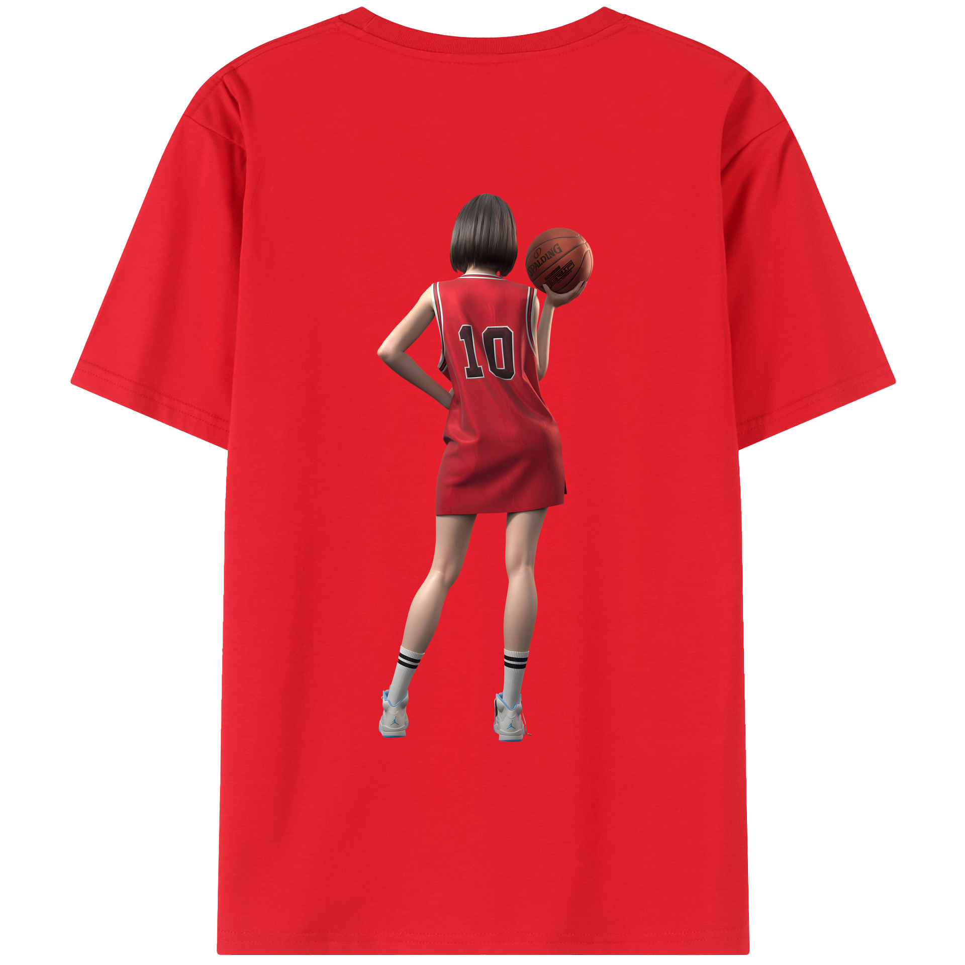 （画像用） SLAM DUNK／スラムダンク 綿100％ メンズ半袖Tシャツ（バックプリント） 通気性
