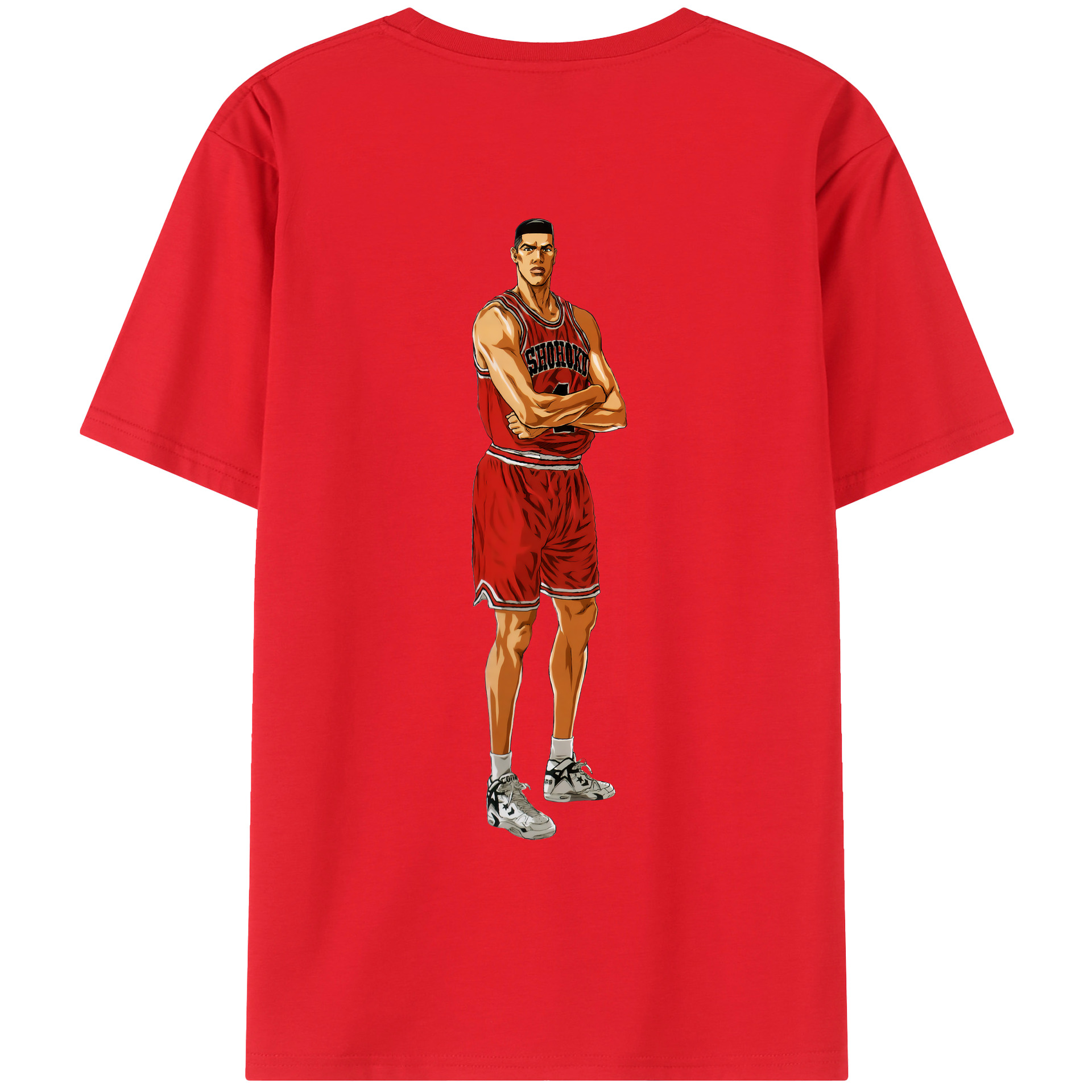 （画像用） SLAM DUNK／スラムダンク 綿100％ メンズ半袖Tシャツ（バックプリント） 通気性