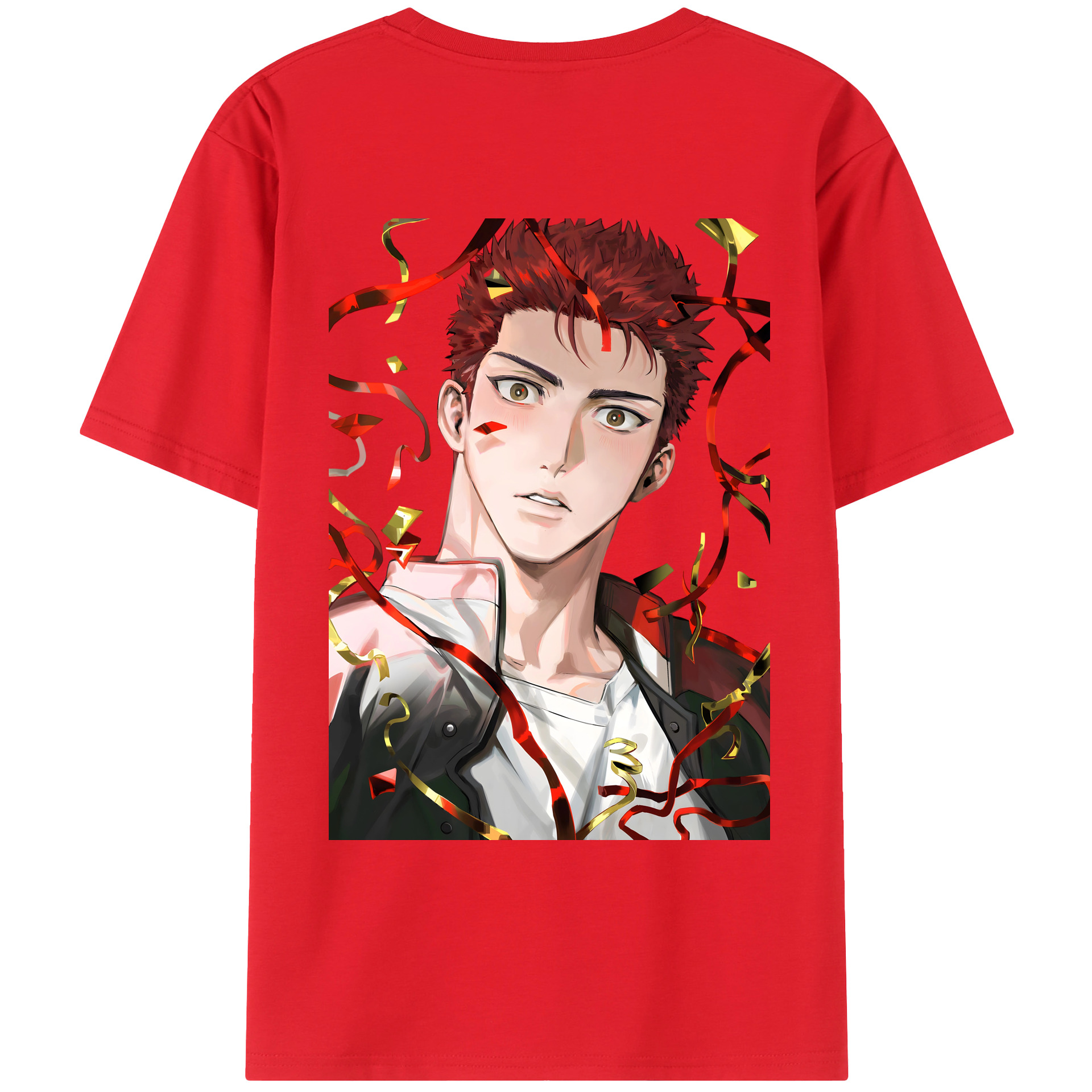 （画像用） SLAM DUNK／スラムダンク 綿100％ メンズ半袖Tシャツ（バックプリント） 通気性