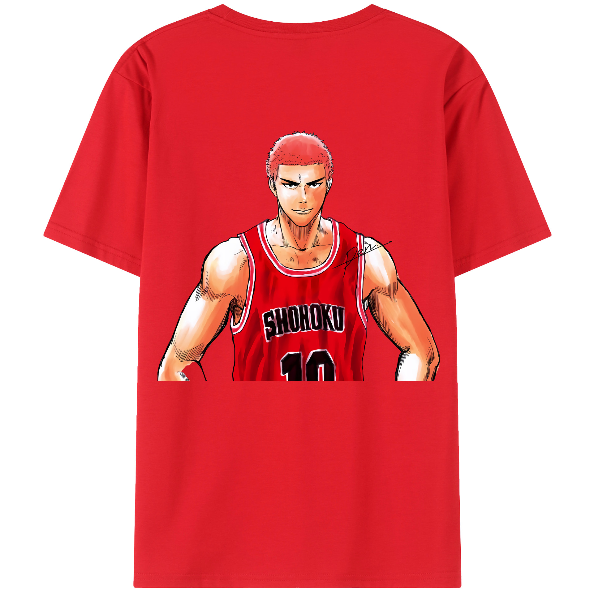 （画像用） SLAM DUNK／スラムダンク 綿100％ メンズ半袖Tシャツ（バックプリント） 通気性