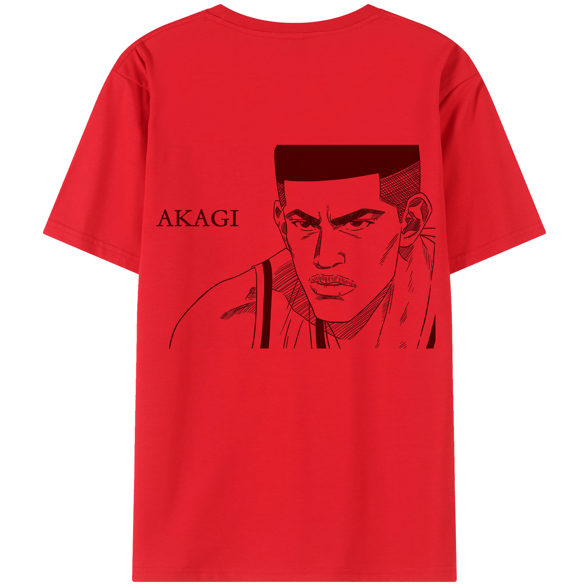 （画像用） SLAM DUNK／スラムダンク 綿100％ メンズ半袖Tシャツ（バックプリント） 通気性