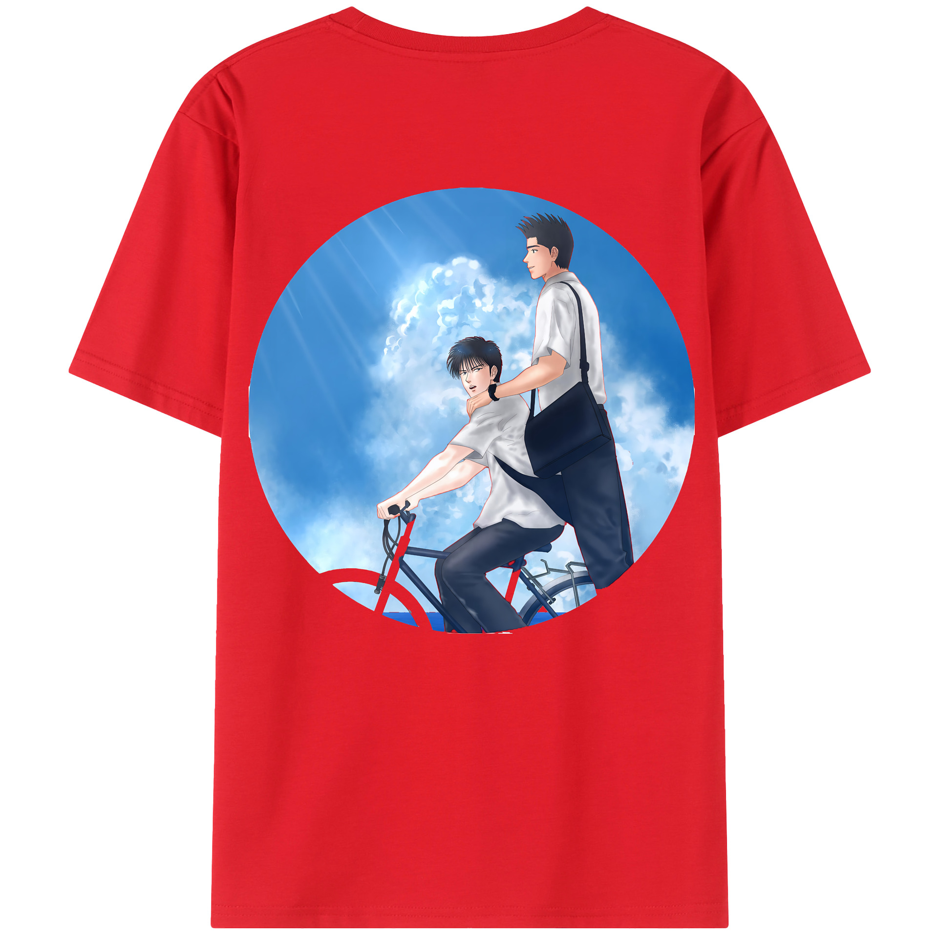 （画像用） SLAM DUNK／スラムダンク 綿100％ メンズ半袖Tシャツ（バックプリント） 通気性