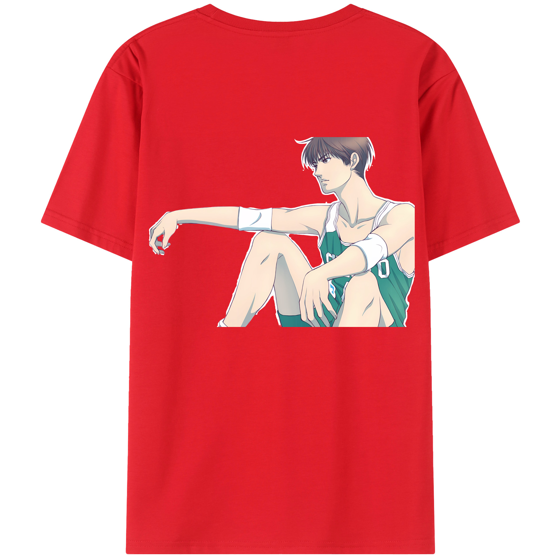 （画像用） SLAM DUNK／スラムダンク 綿100％ メンズ半袖Tシャツ（バックプリント） 通気性