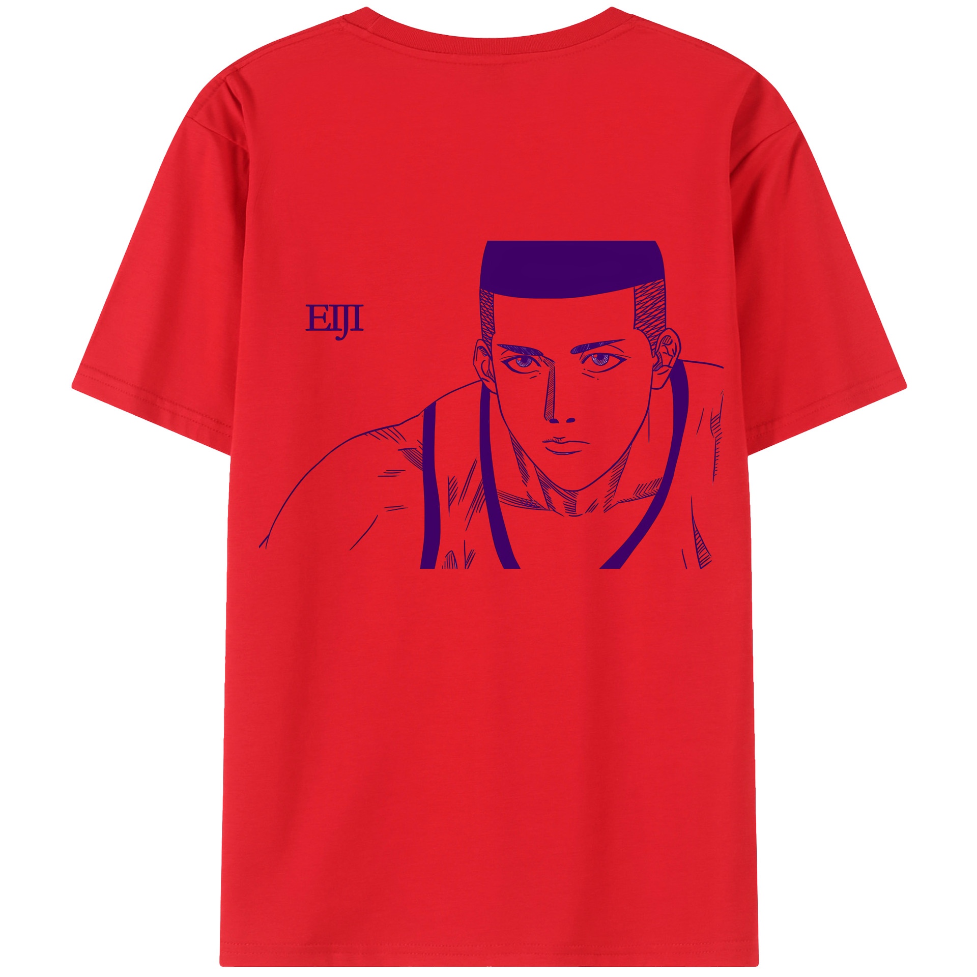 （画像用） SLAM DUNK／スラムダンク 綿100％ メンズ半袖Tシャツ（バックプリント） 通気性