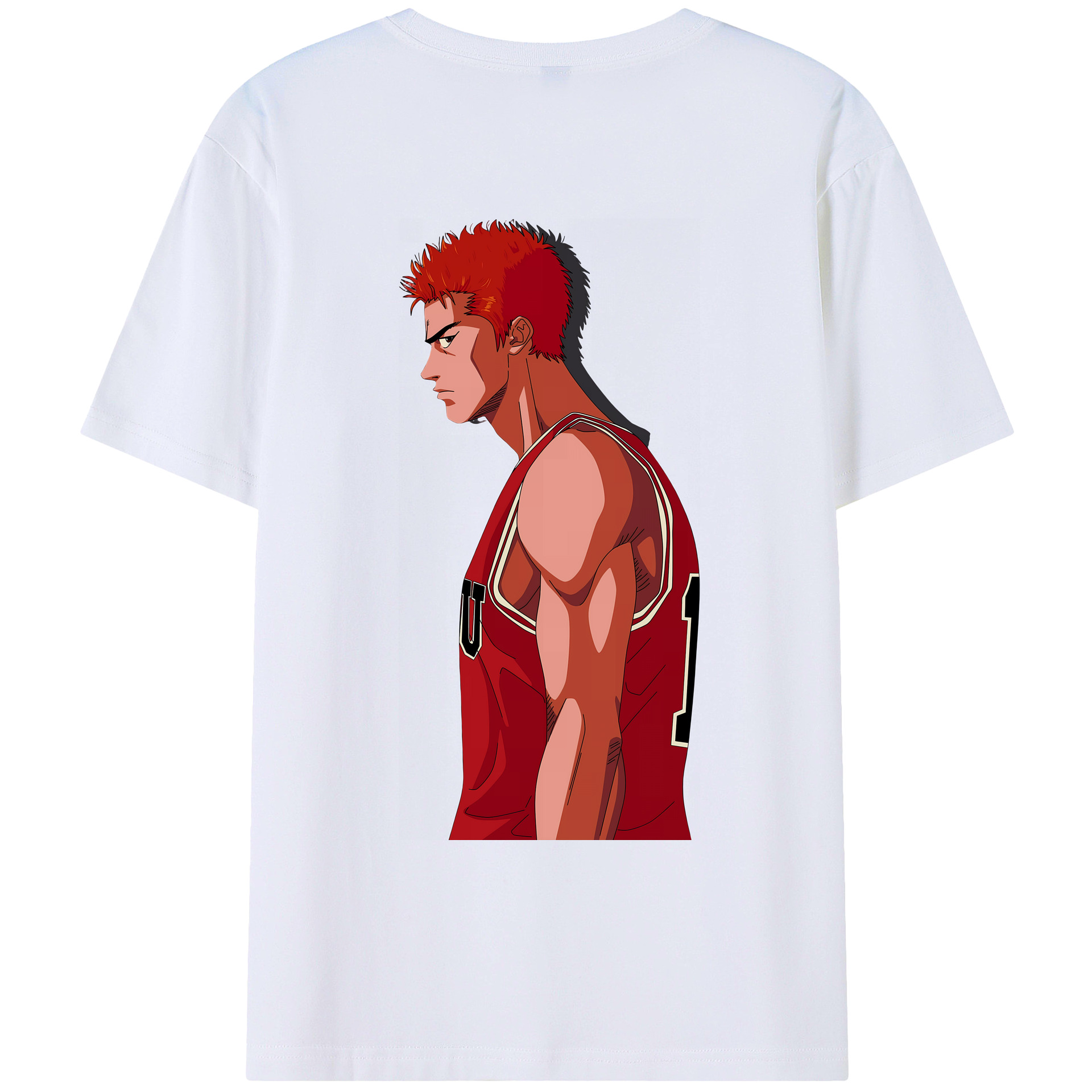 （画像用） SLAM DUNK／スラムダンク 綿100％ メンズ半袖Tシャツ（バックプリント） 通気性