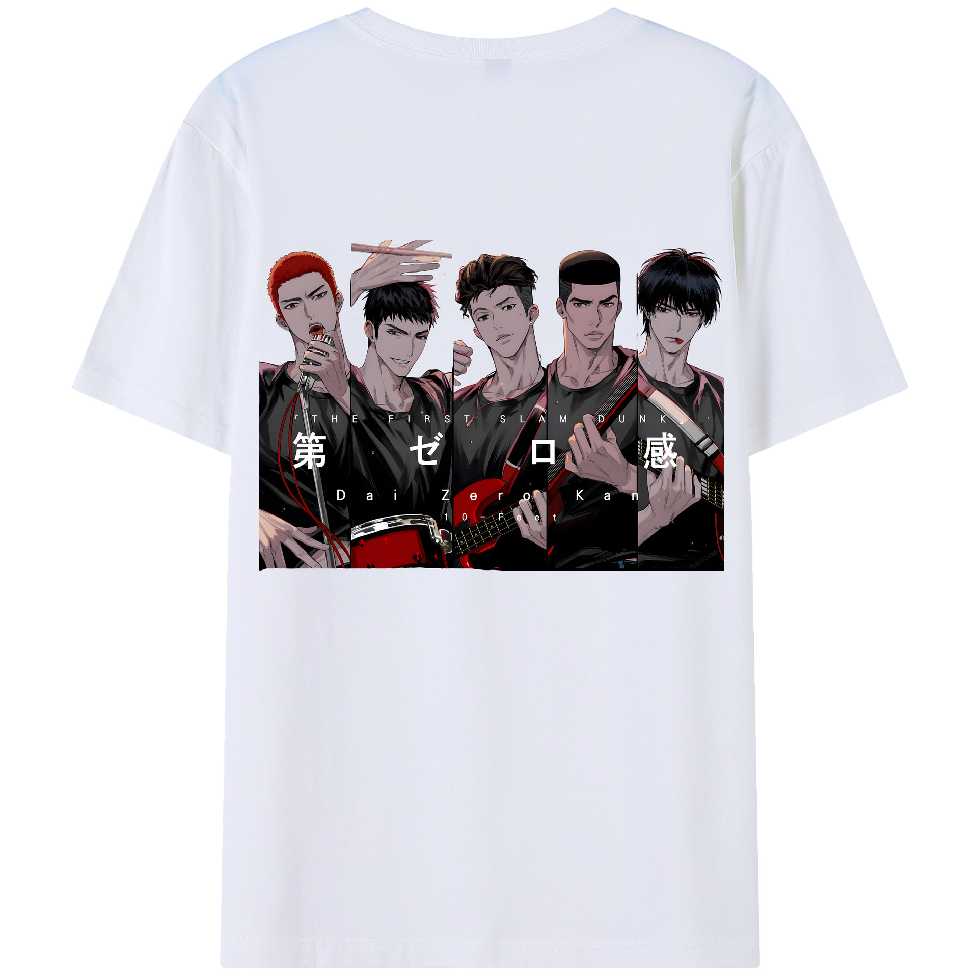 （画像用） SLAM DUNK／スラムダンク 綿100％ メンズ半袖Tシャツ（バックプリント） 通気性