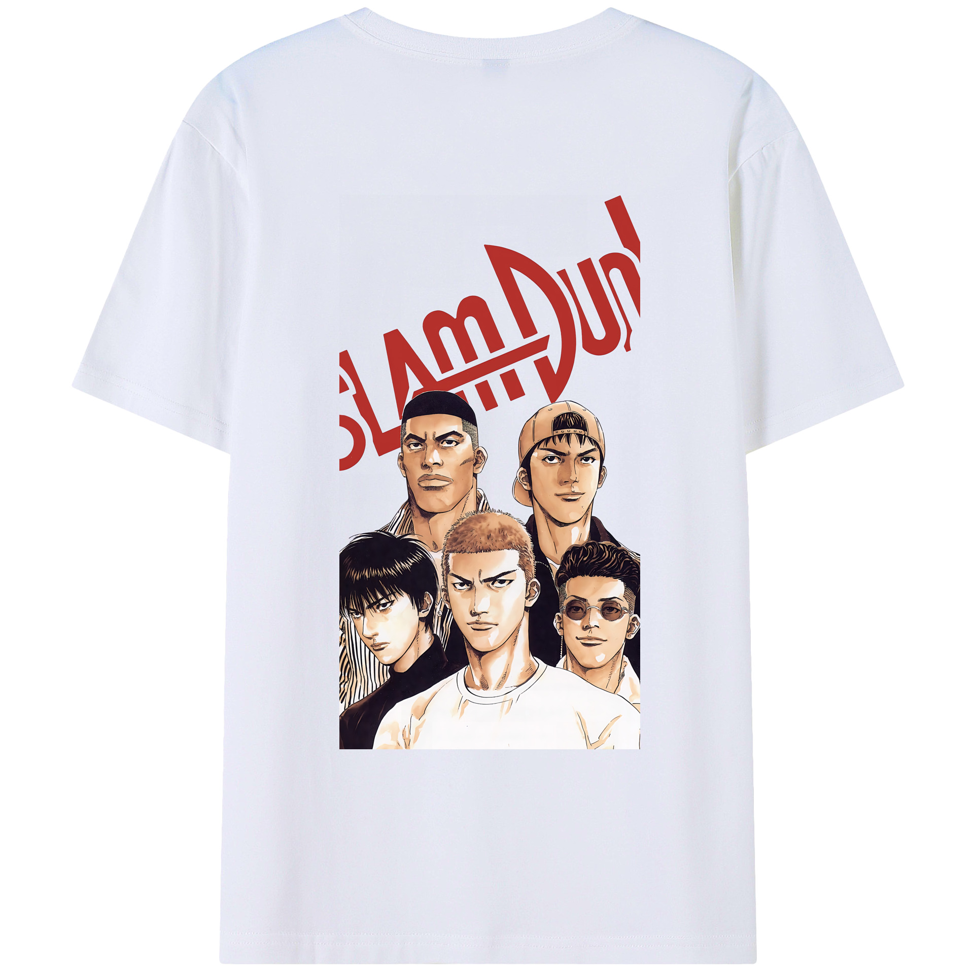（画像用） SLAM DUNK／スラムダンク 綿100％ メンズ半袖Tシャツ（バックプリント） 通気性