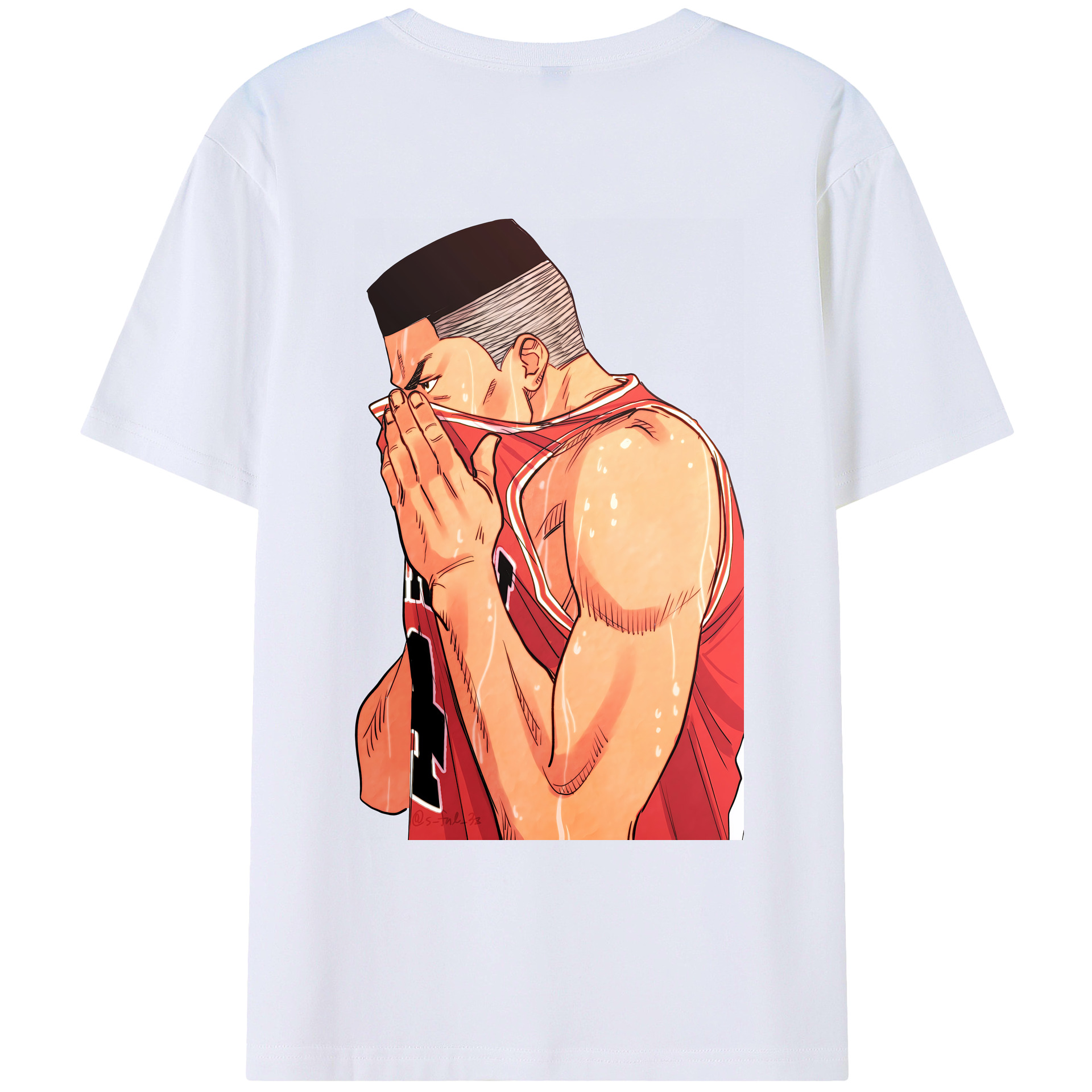 （画像用） SLAM DUNK／スラムダンク 綿100％ メンズ半袖Tシャツ（バックプリント） 通気性