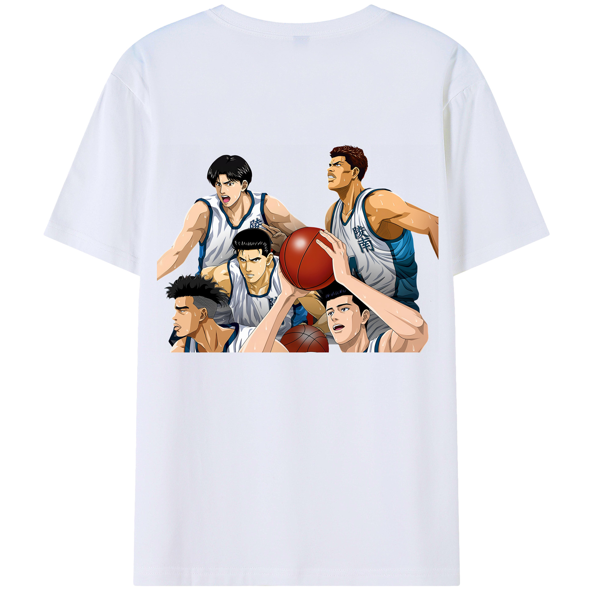 （画像用） SLAM DUNK／スラムダンク 綿100％ メンズ半袖Tシャツ（バックプリント） 通気性