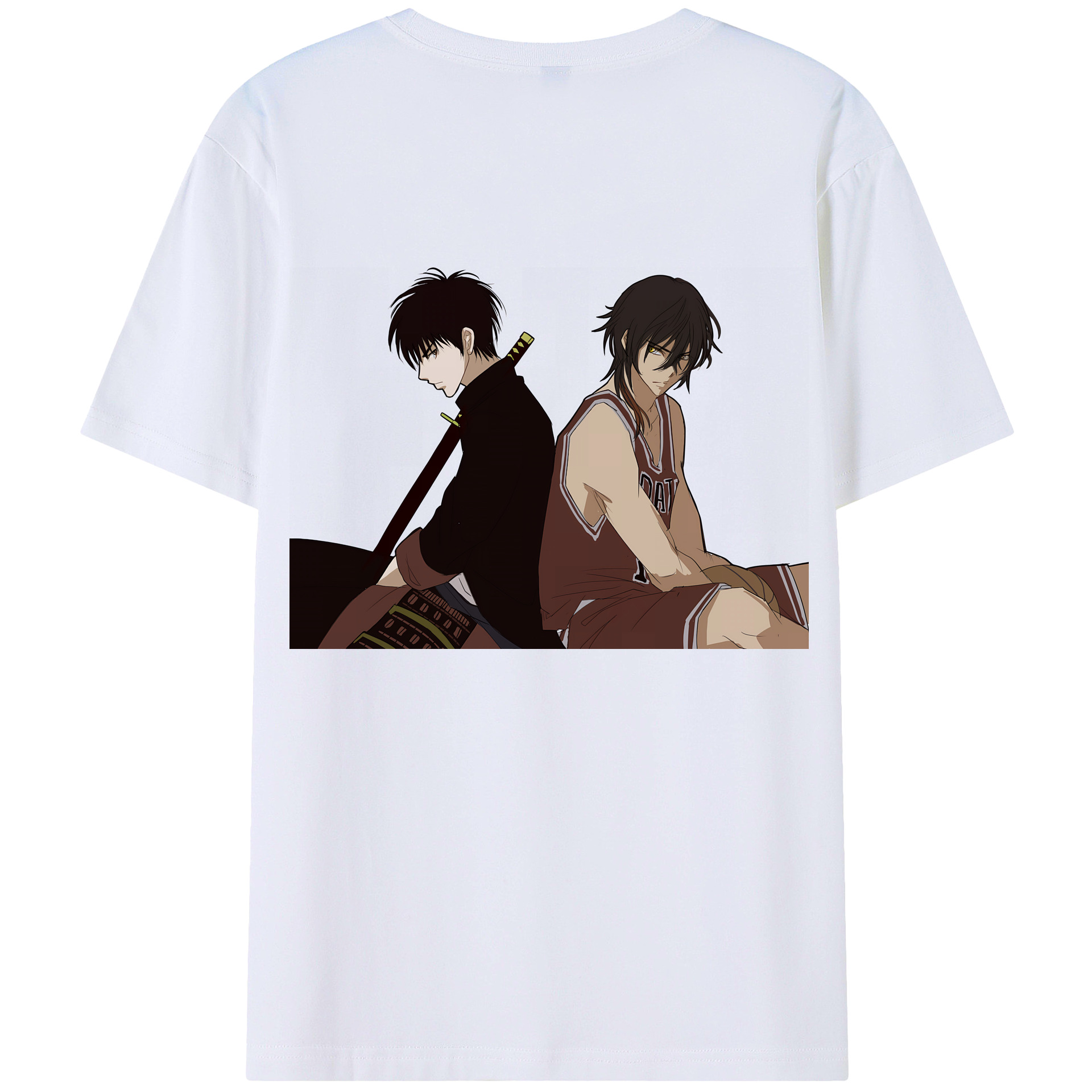 （画像用） SLAM DUNK／スラムダンク 綿100％ メンズ半袖Tシャツ（バックプリント） 通気性