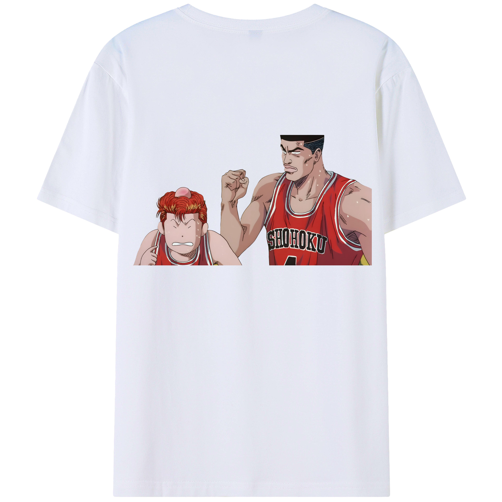 （画像用） SLAM DUNK／スラムダンク 綿100％ メンズ半袖Tシャツ（バックプリント） 通気性