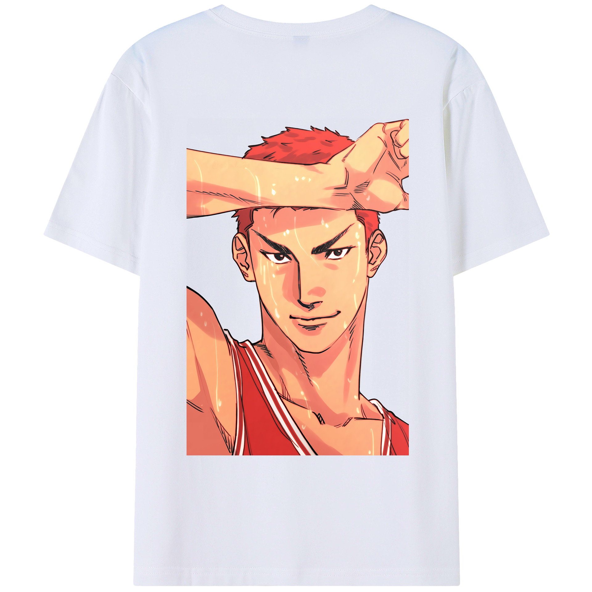 （画像用） SLAM DUNK／スラムダンク 綿100％ メンズ半袖Tシャツ（バックプリント） 通気性