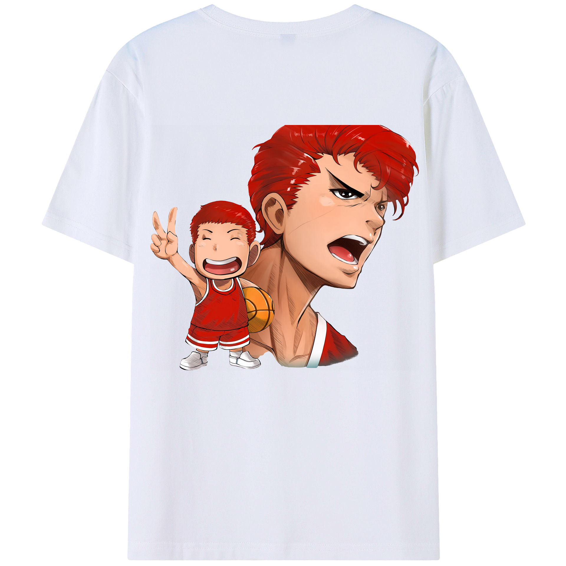 （画像用） SLAM DUNK／スラムダンク 綿100％ メンズ半袖Tシャツ（バックプリント） 通気性