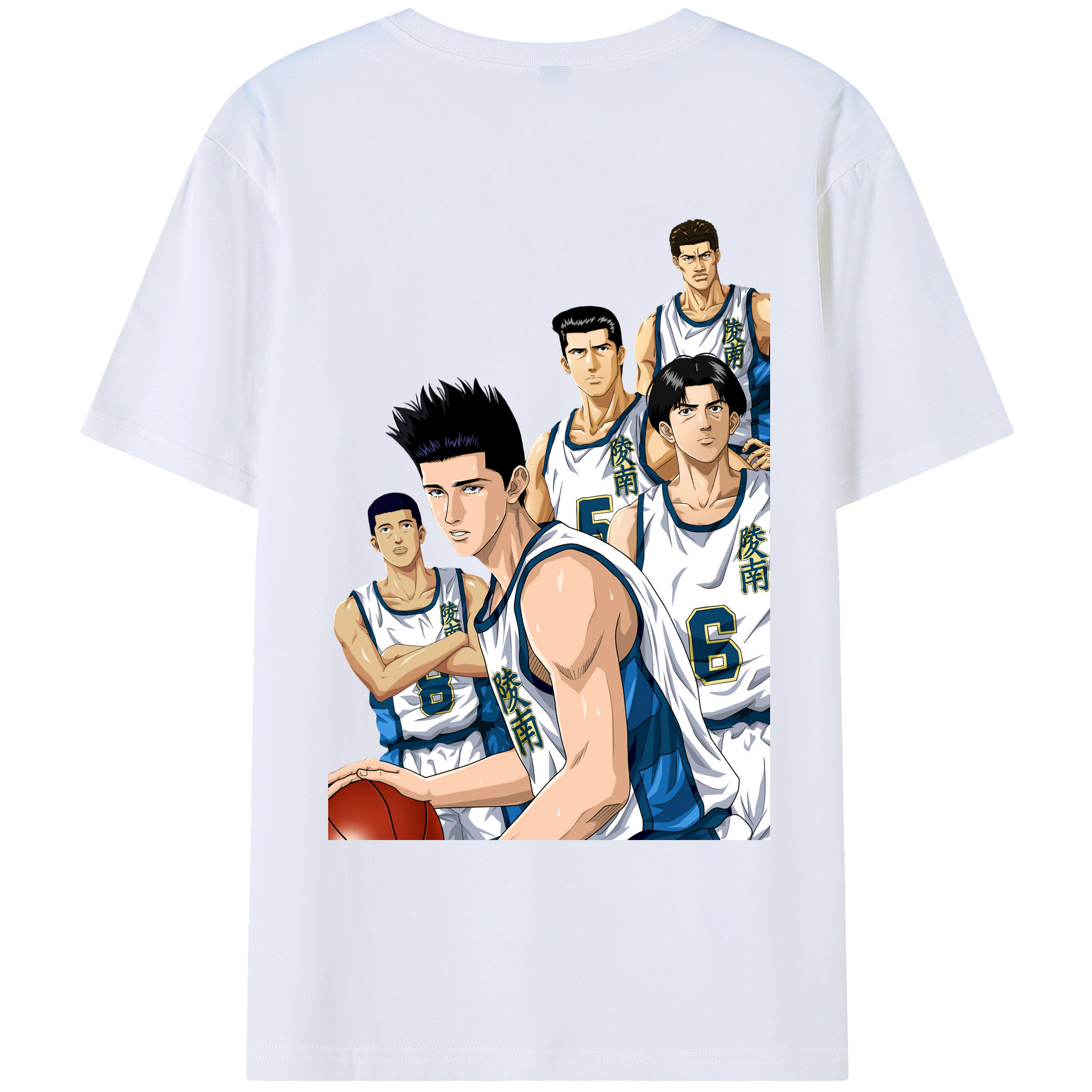 （画像用） SLAM DUNK／スラムダンク 綿100％ メンズ半袖Tシャツ（バックプリント） 通気性