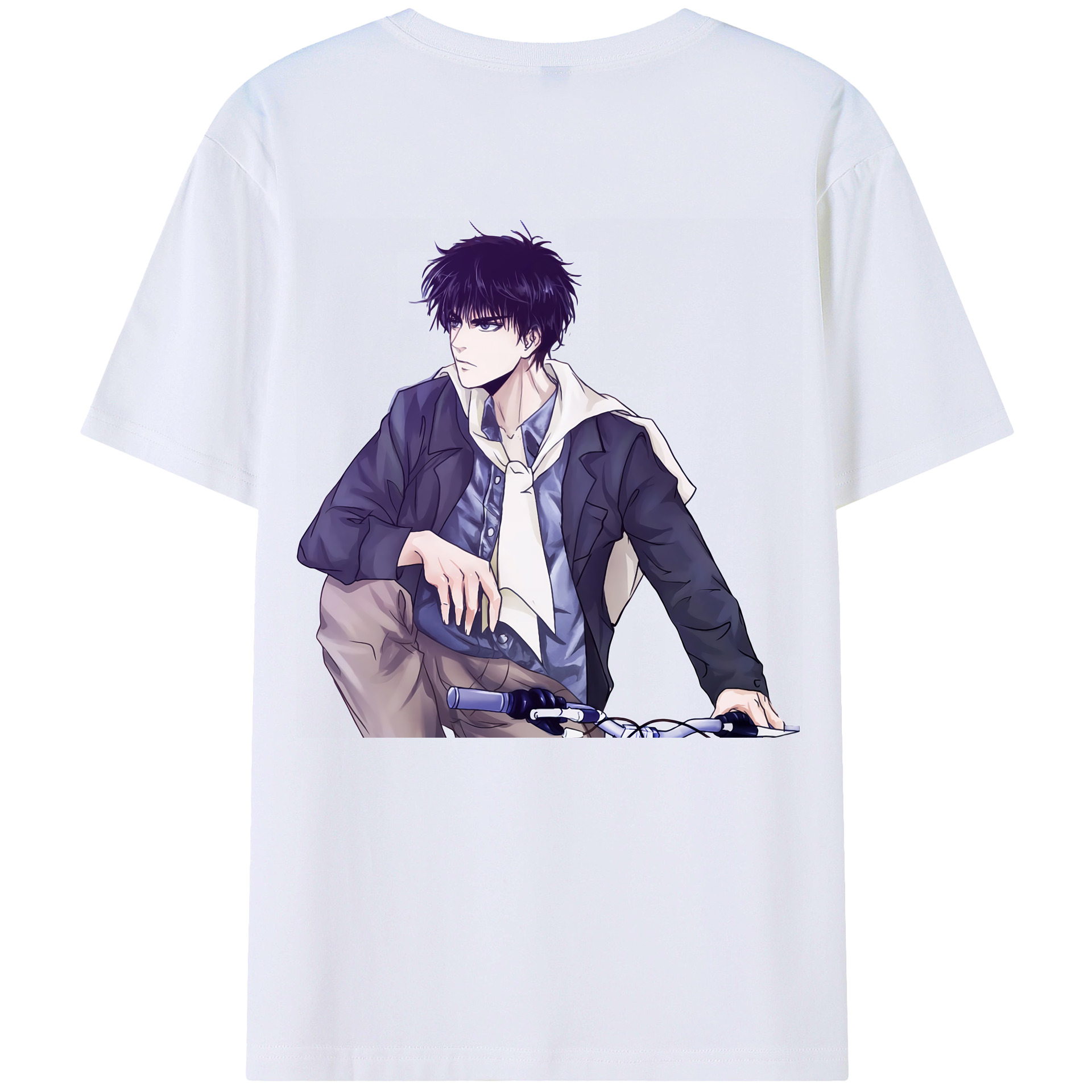 （画像用） SLAM DUNK／スラムダンク 綿100％ メンズ半袖Tシャツ（バックプリント） 通気性