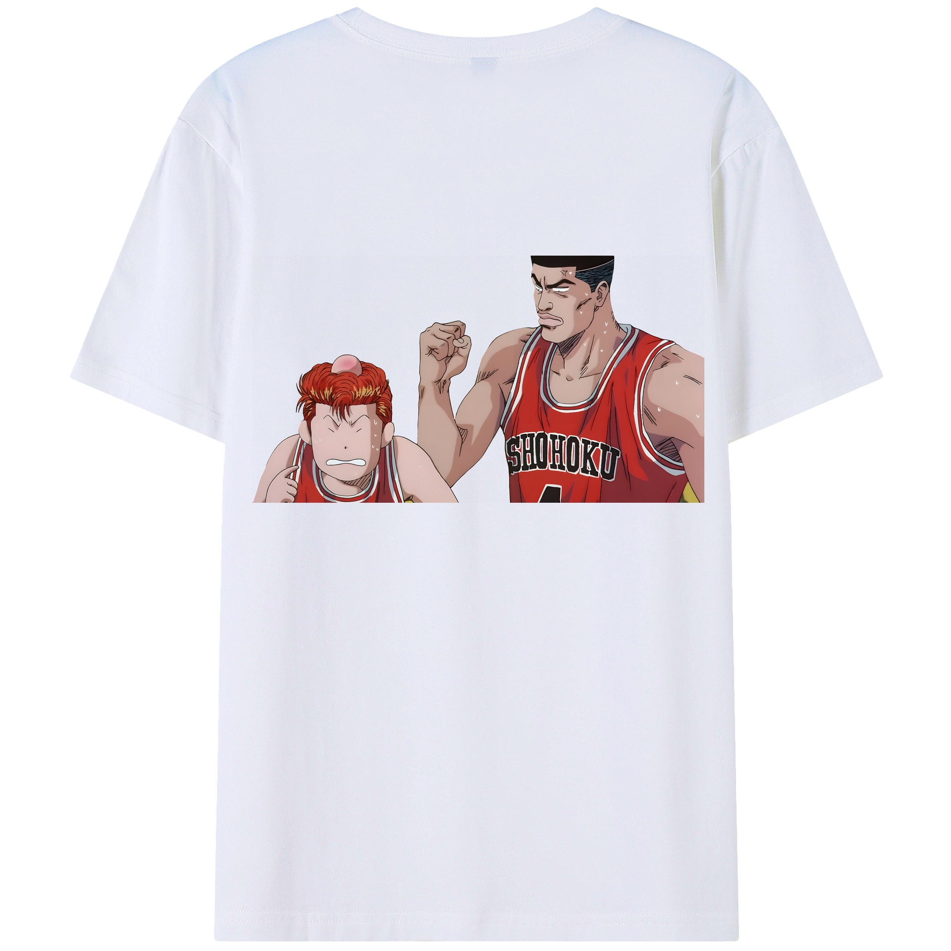 （画像用） SLAM DUNK／スラムダンク 綿100％ メンズ半袖Tシャツ（バックプリント） 通気性