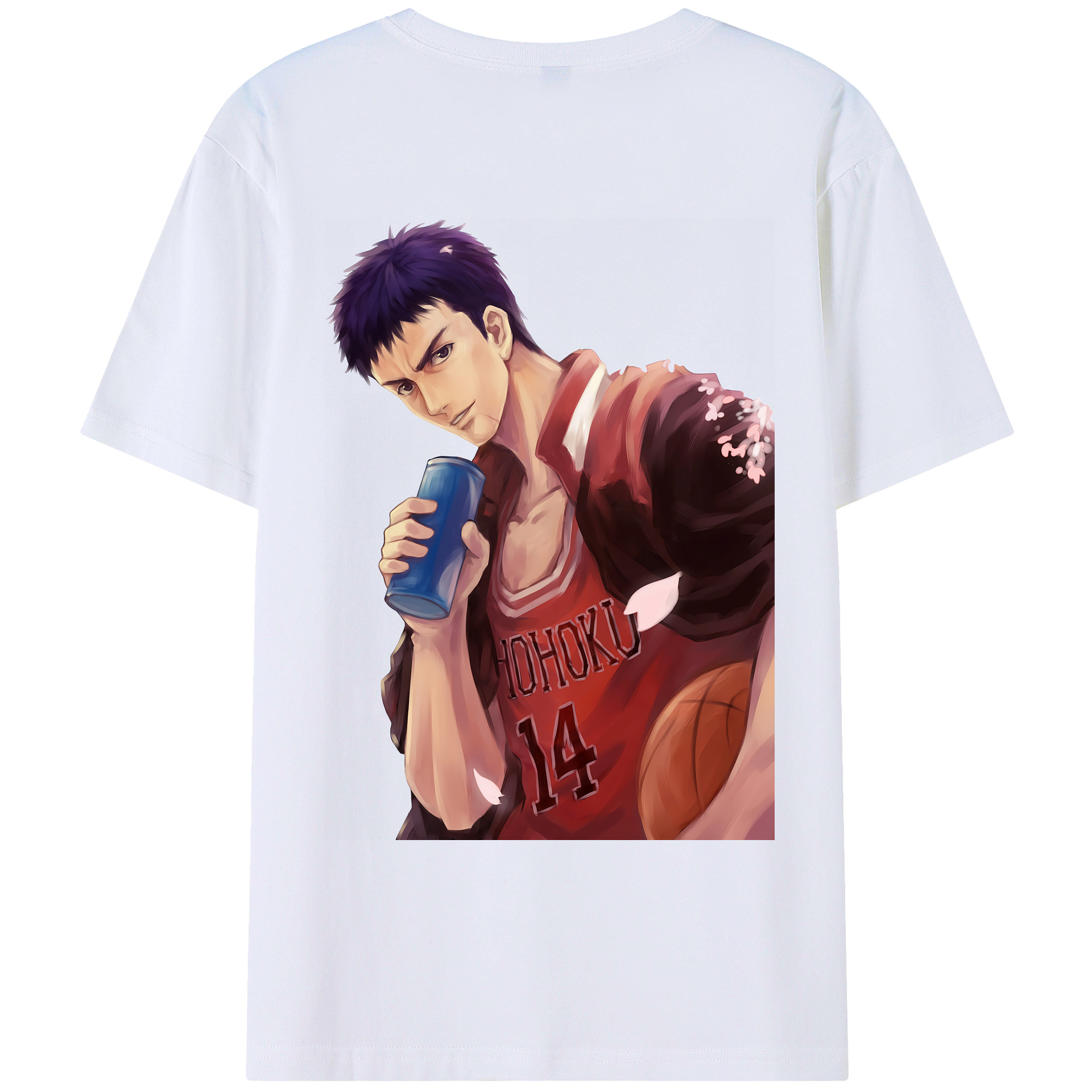 （画像用） SLAM DUNK／スラムダンク 綿100％ メンズ半袖Tシャツ（バックプリント） 通気性