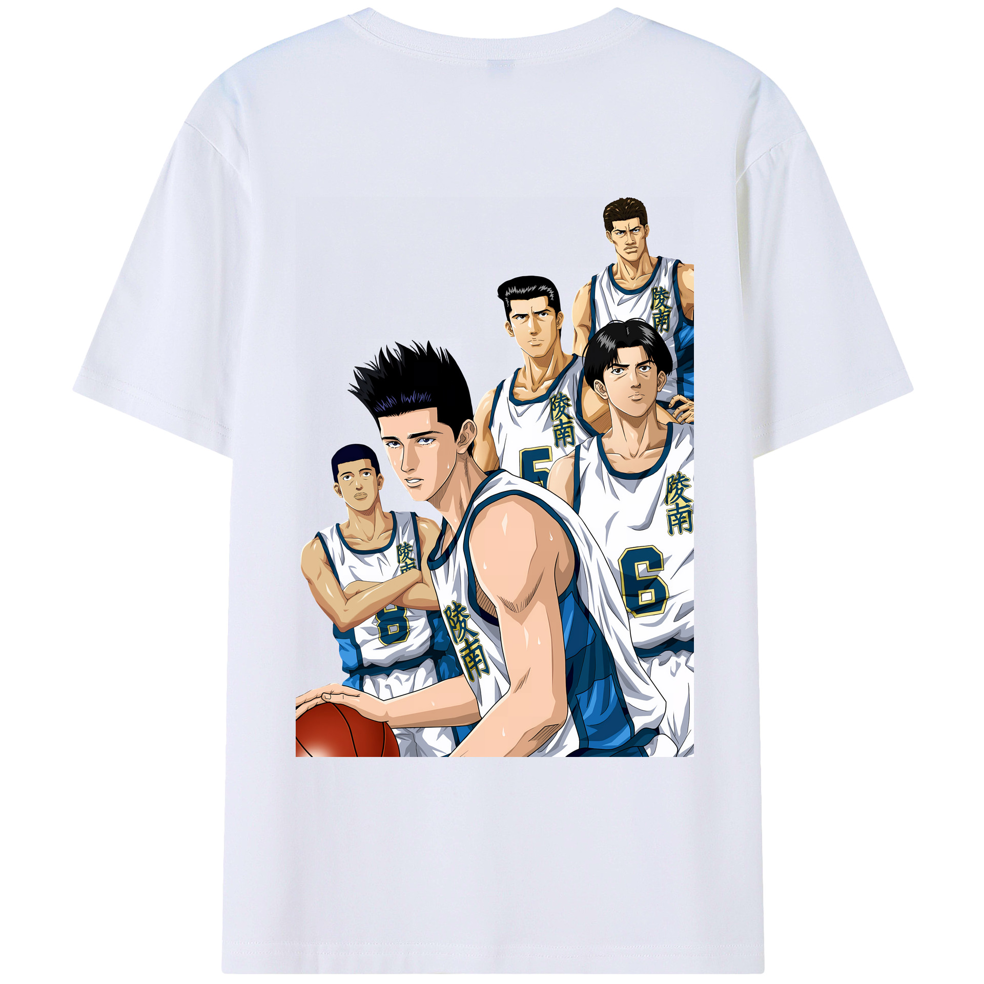 （画像用） SLAM DUNK／スラムダンク 綿100％ メンズ半袖Tシャツ（バックプリント） 通気性