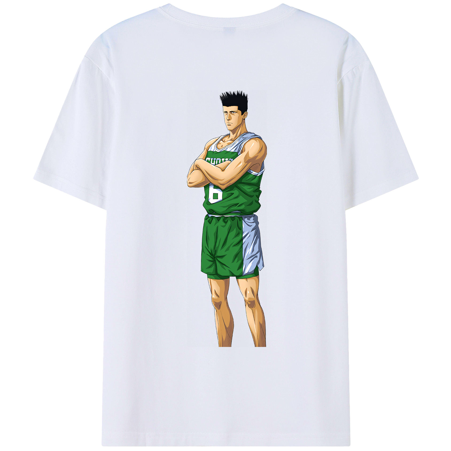 （画像用） SLAM DUNK／スラムダンク 綿100％ メンズ半袖Tシャツ（バックプリント） 通気性
