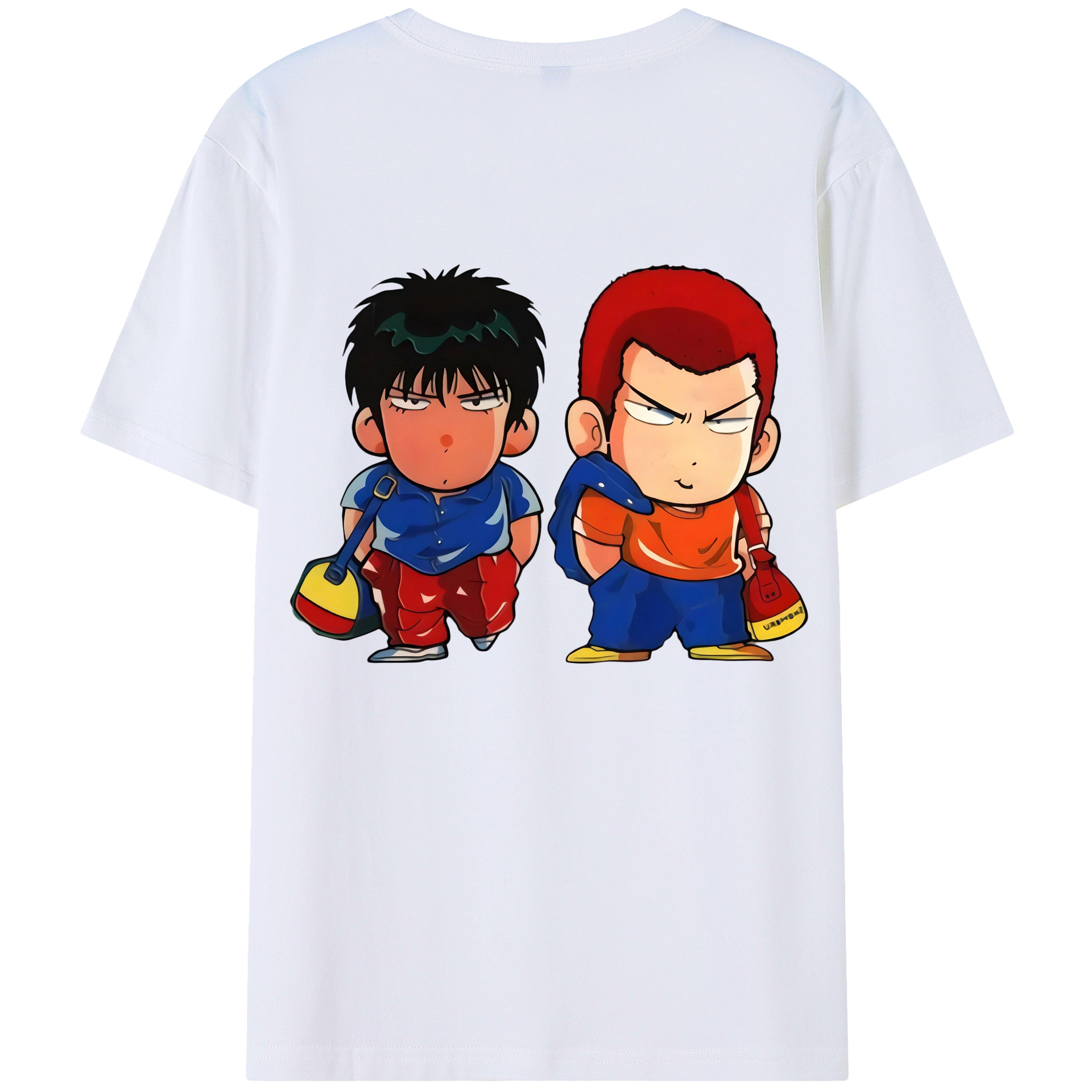 （画像用） SLAM DUNK／スラムダンク 綿100％ メンズ半袖Tシャツ（バックプリント） 通気性