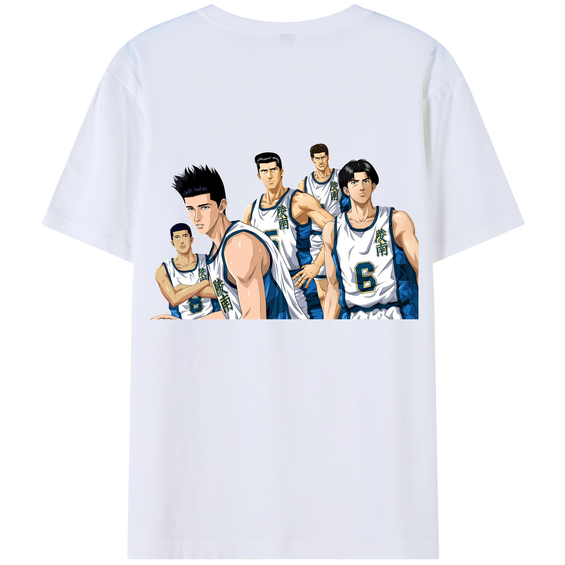 （画像用） SLAM DUNK／スラムダンク 綿100％ メンズ半袖Tシャツ（バックプリント） 通気性