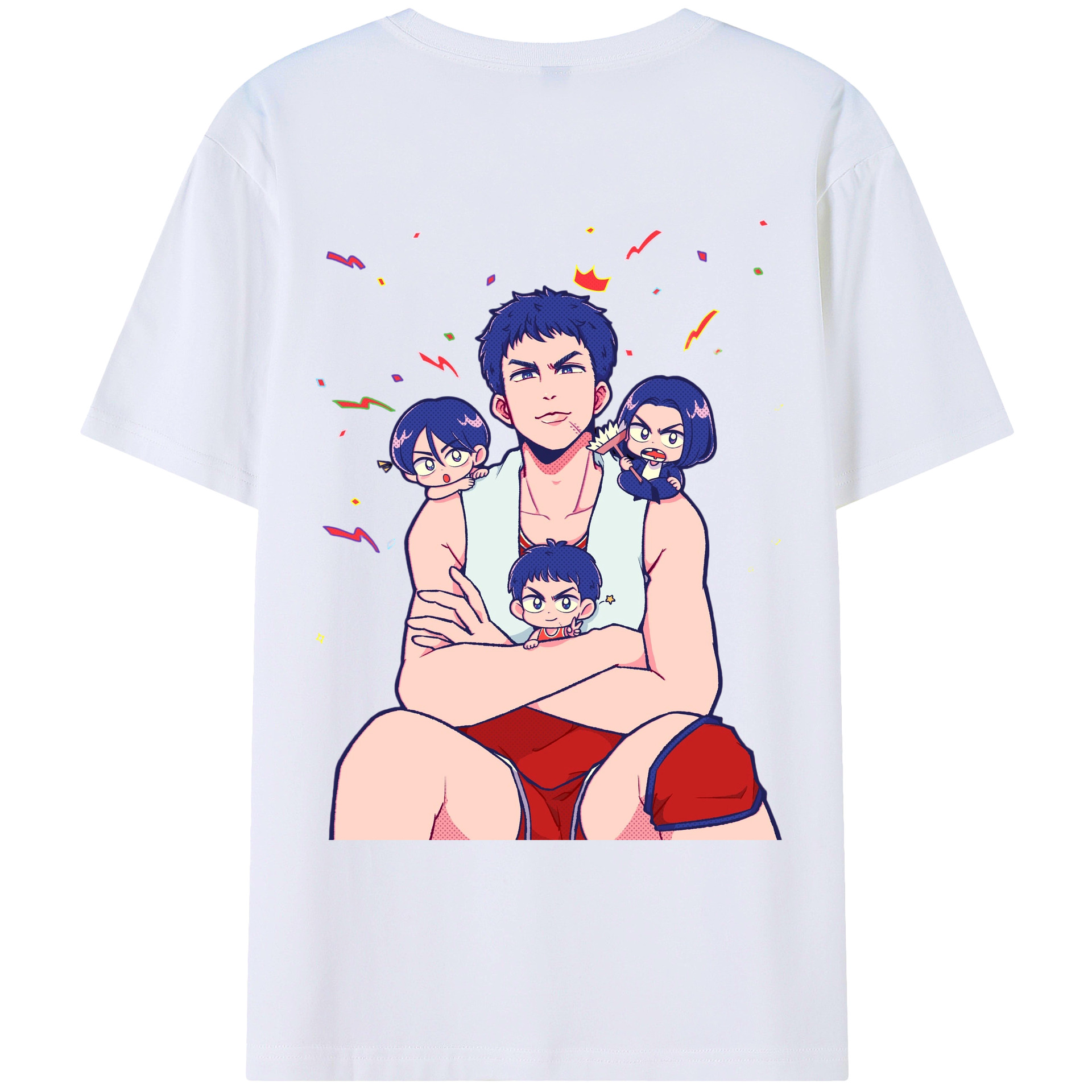 （画像用） SLAM DUNK／スラムダンク 綿100％ メンズ半袖Tシャツ（バックプリント） 通気性